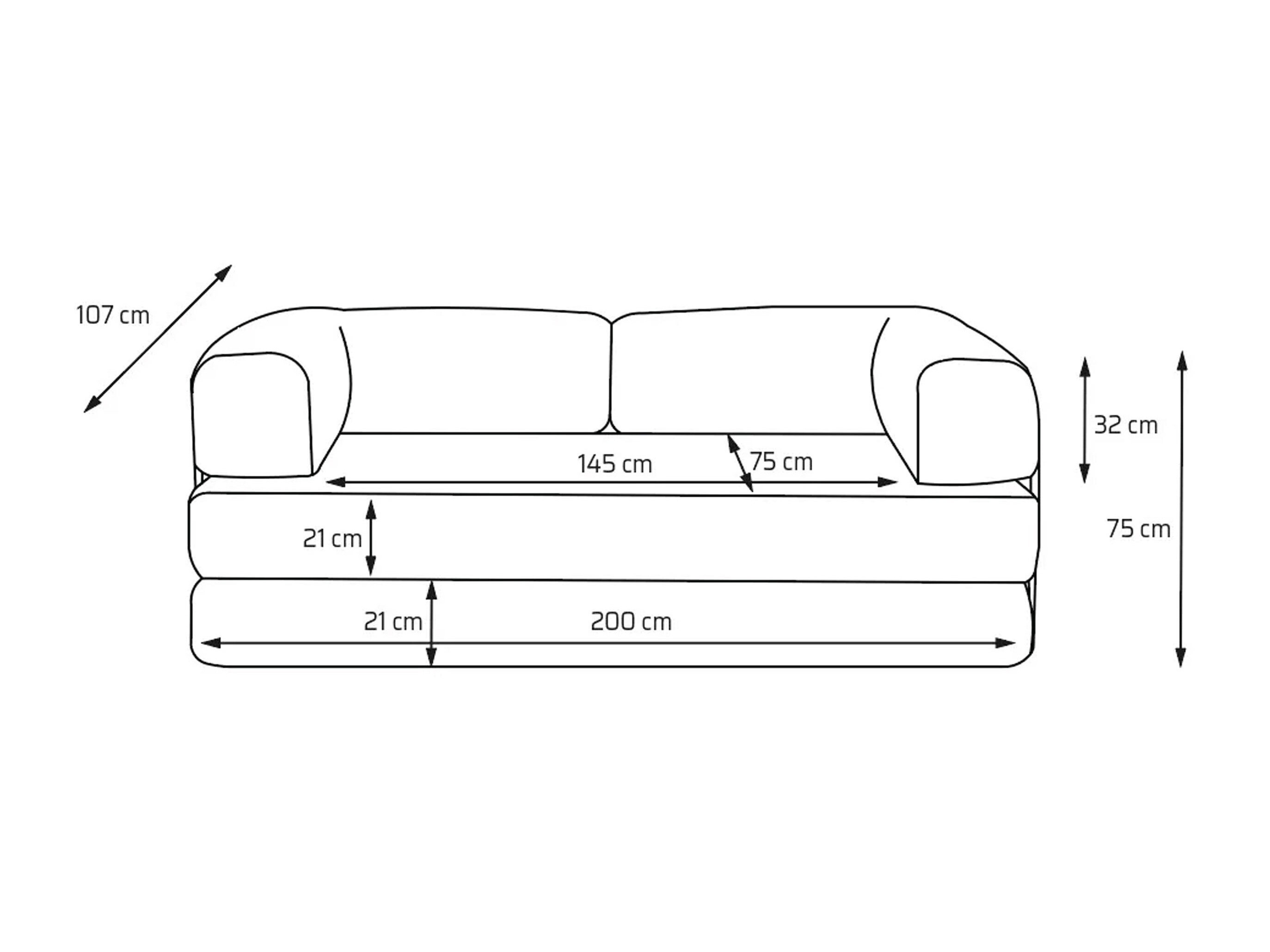 Sofá cama Carson 147 (Cruz 15)