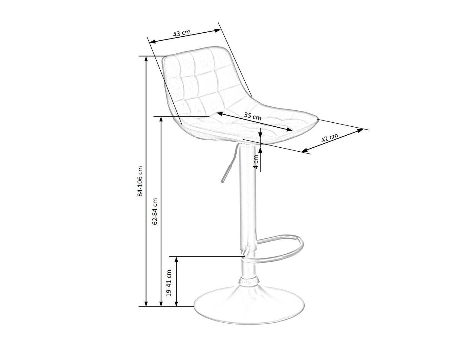 Silla de barra Houston 2197