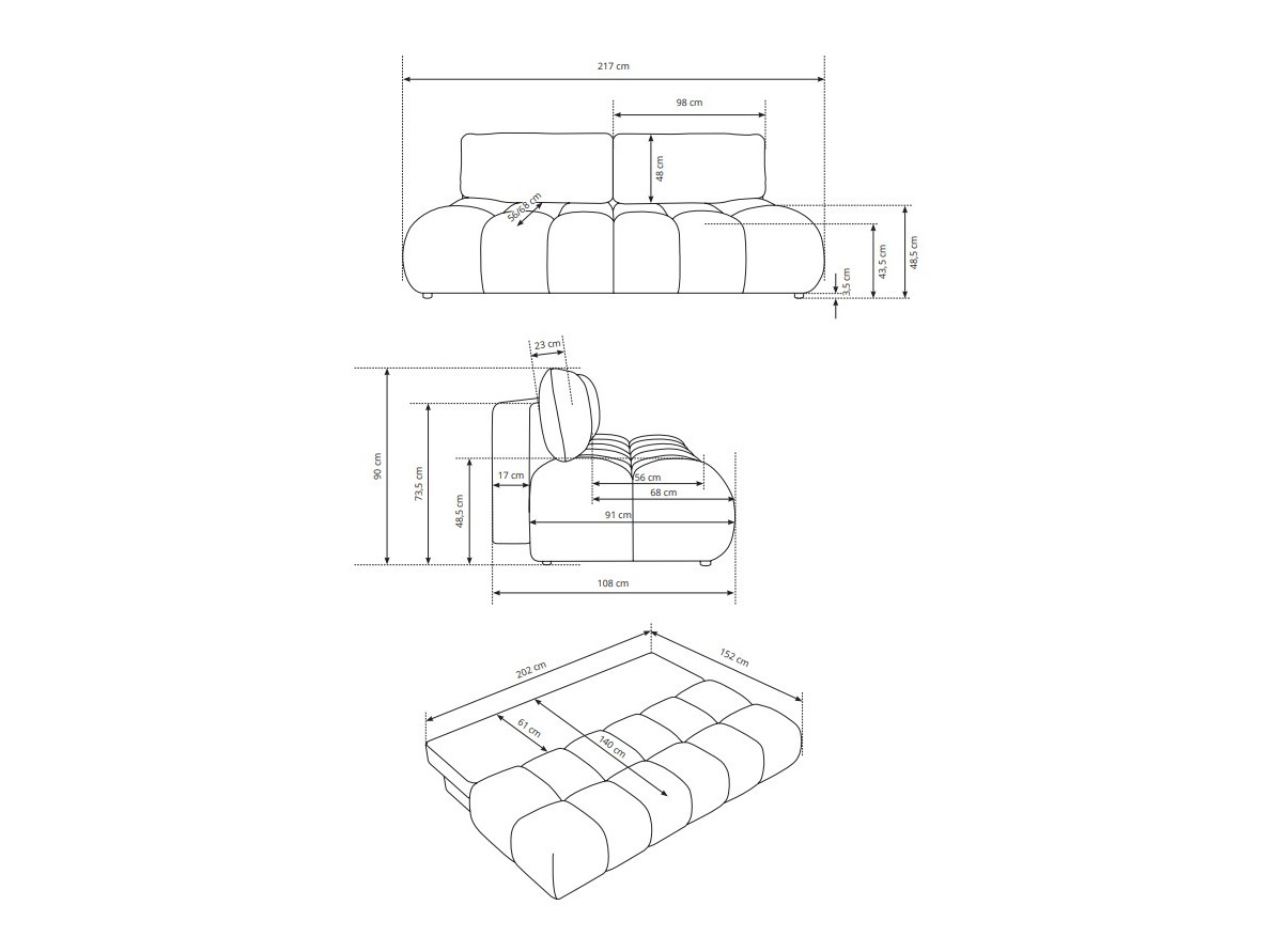 Sofá cama Kingston 218 (Silencio 86)