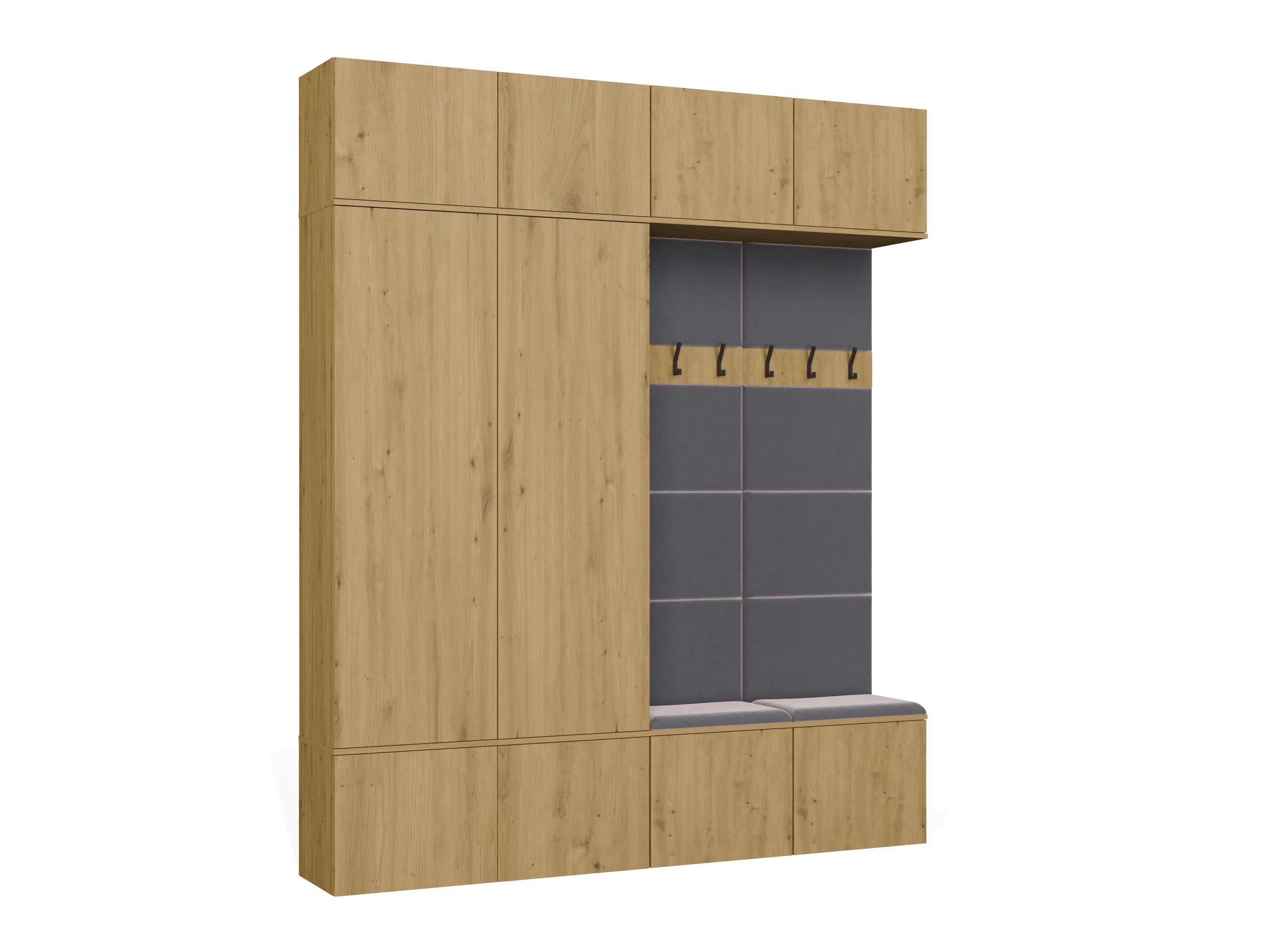 Conjunto para recibidor Domtori 114 (Roble Artisan)