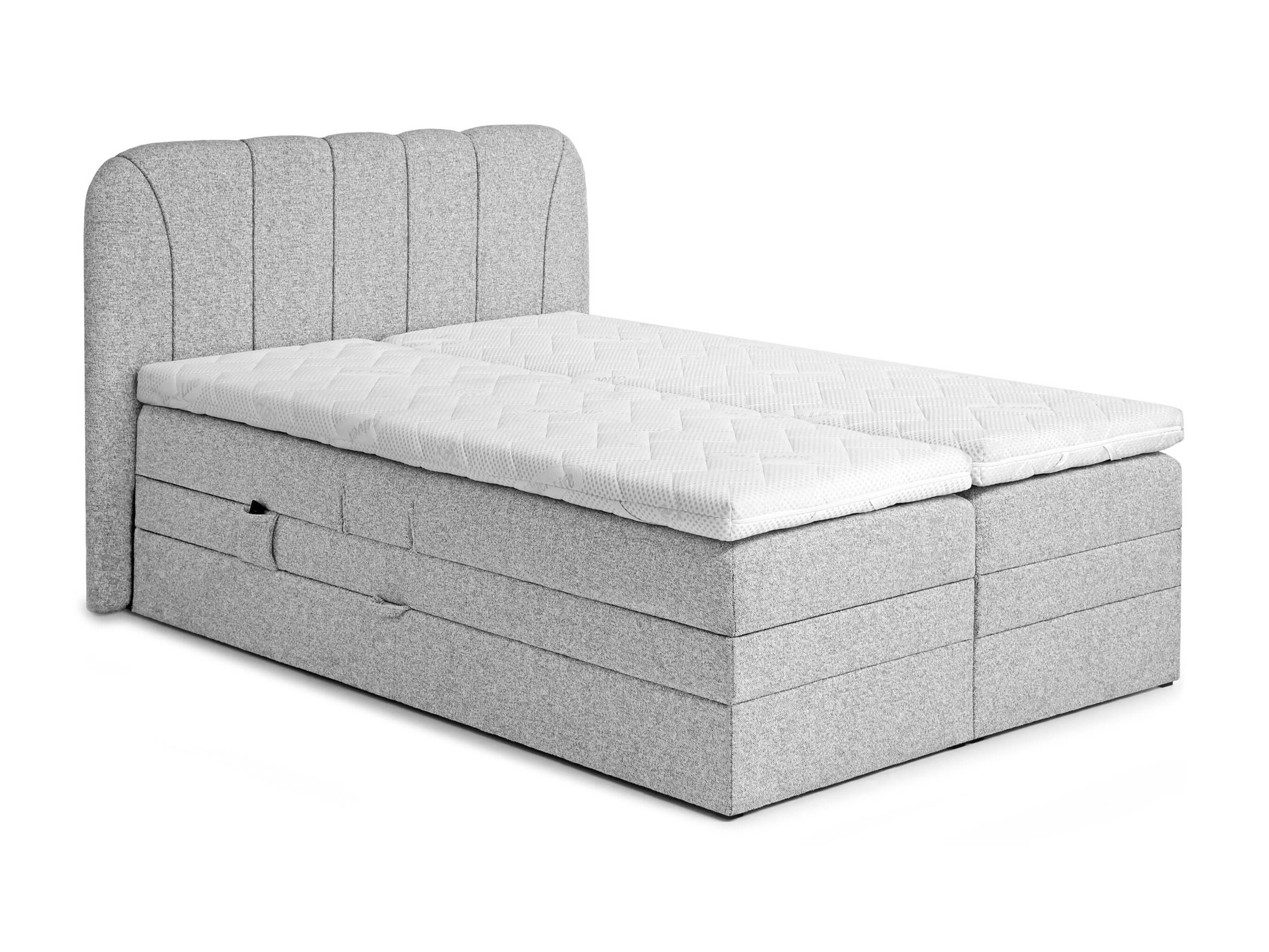 Cama continental Norman 127 (Gris claro)