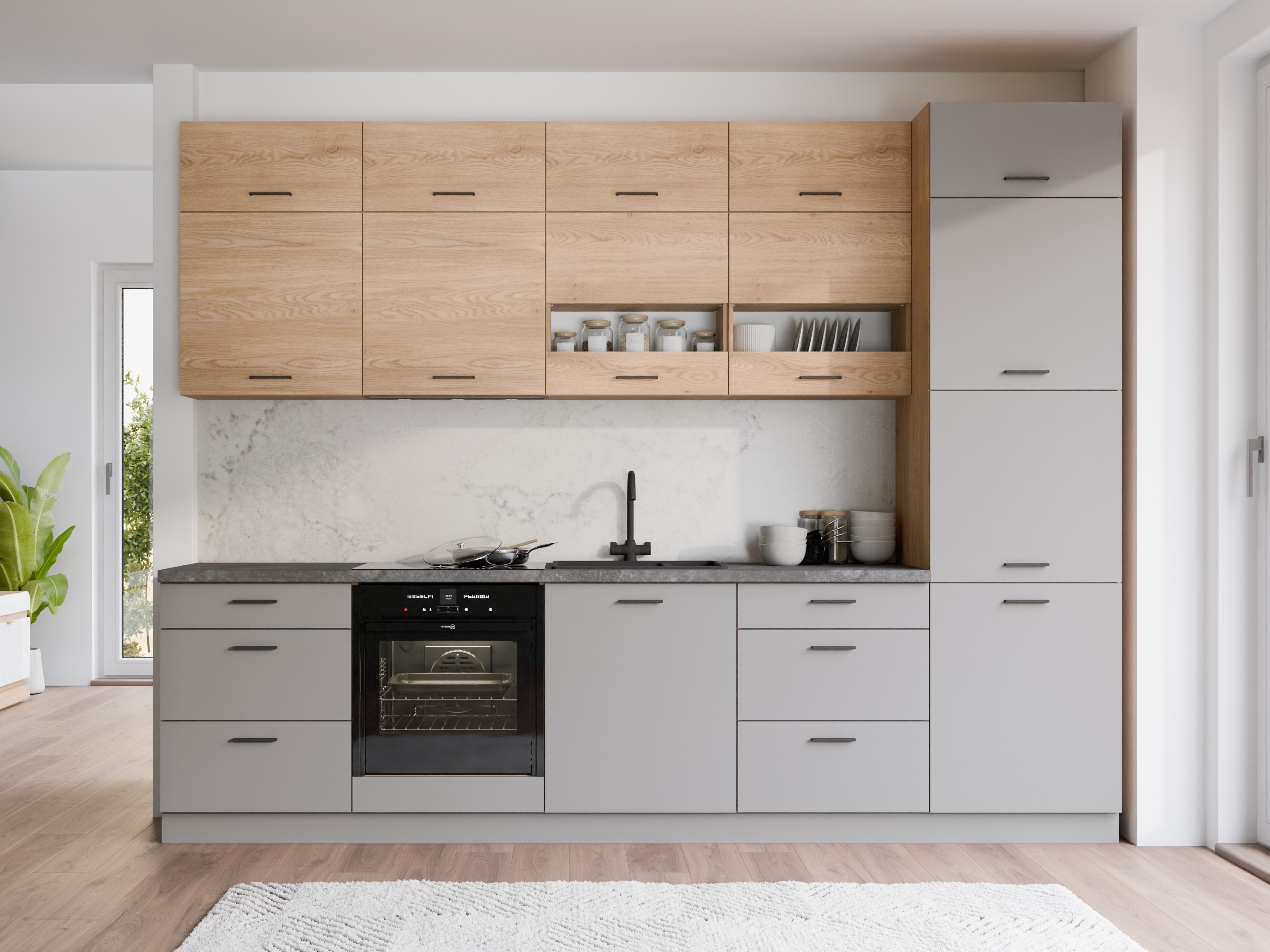 Armario modular con puertas. Ati Grey Artisan 106