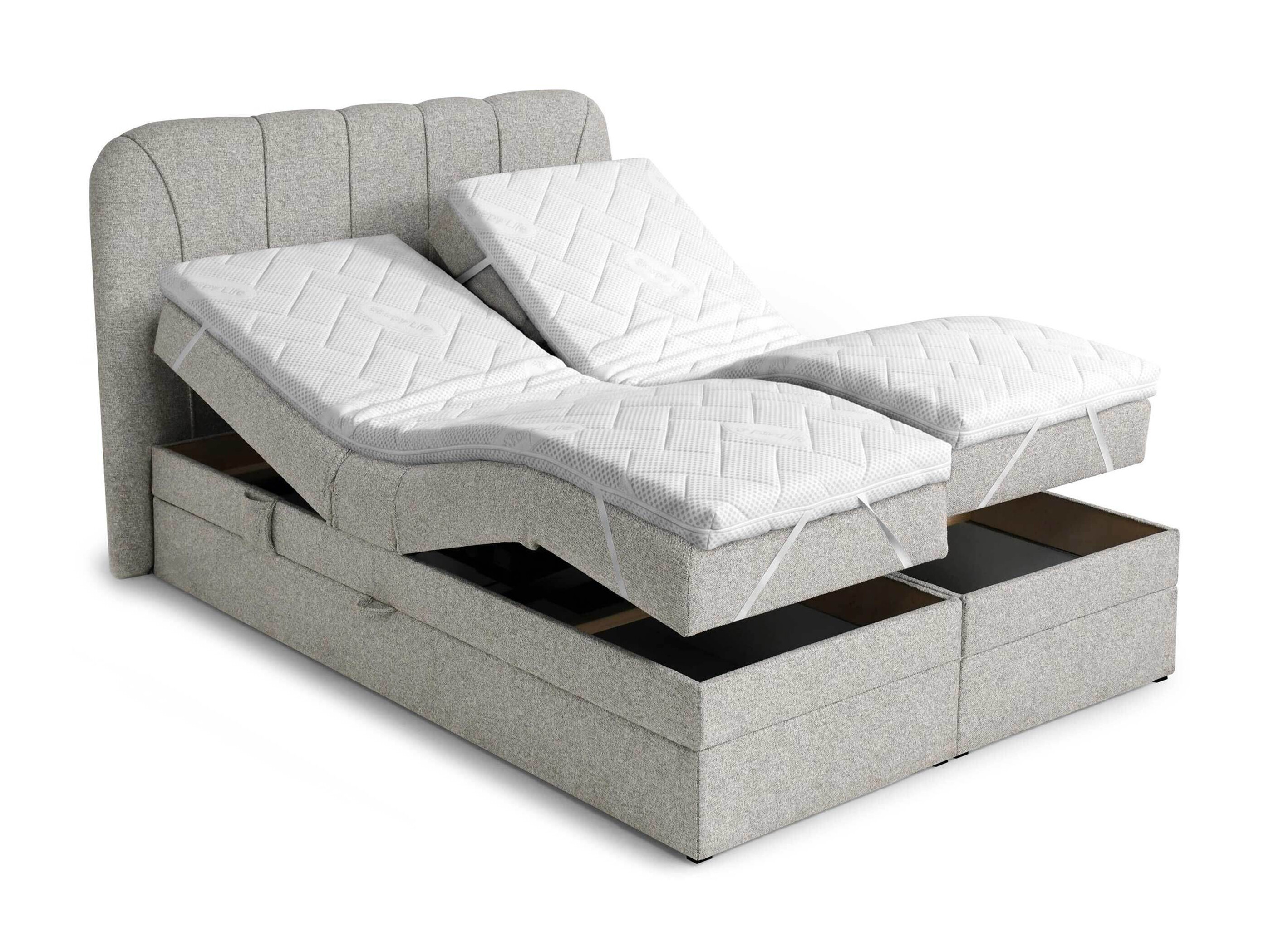 Cama continental Norman 127 (Gris claro)
