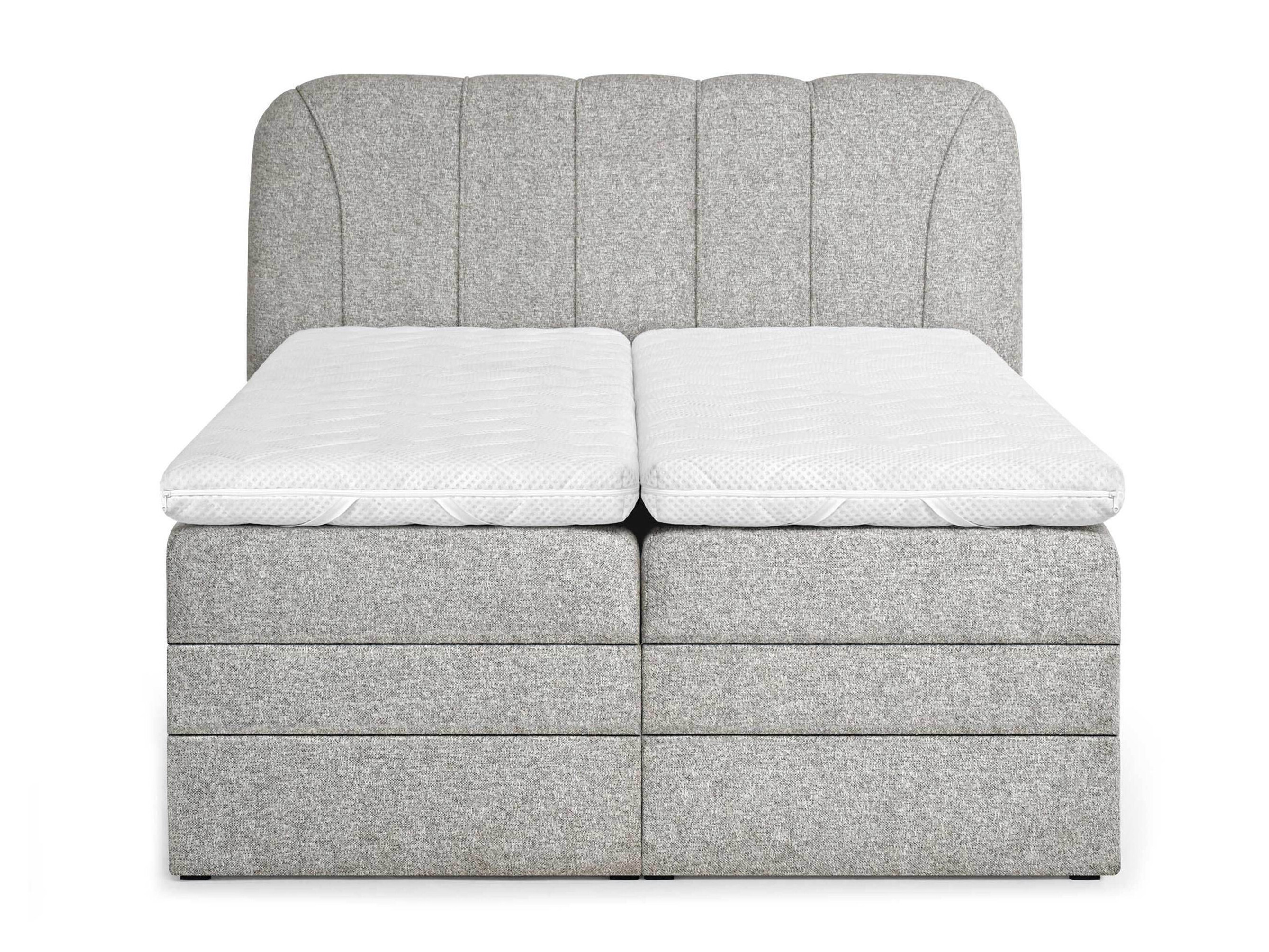 Cama continental Norman 127 (Gris claro)