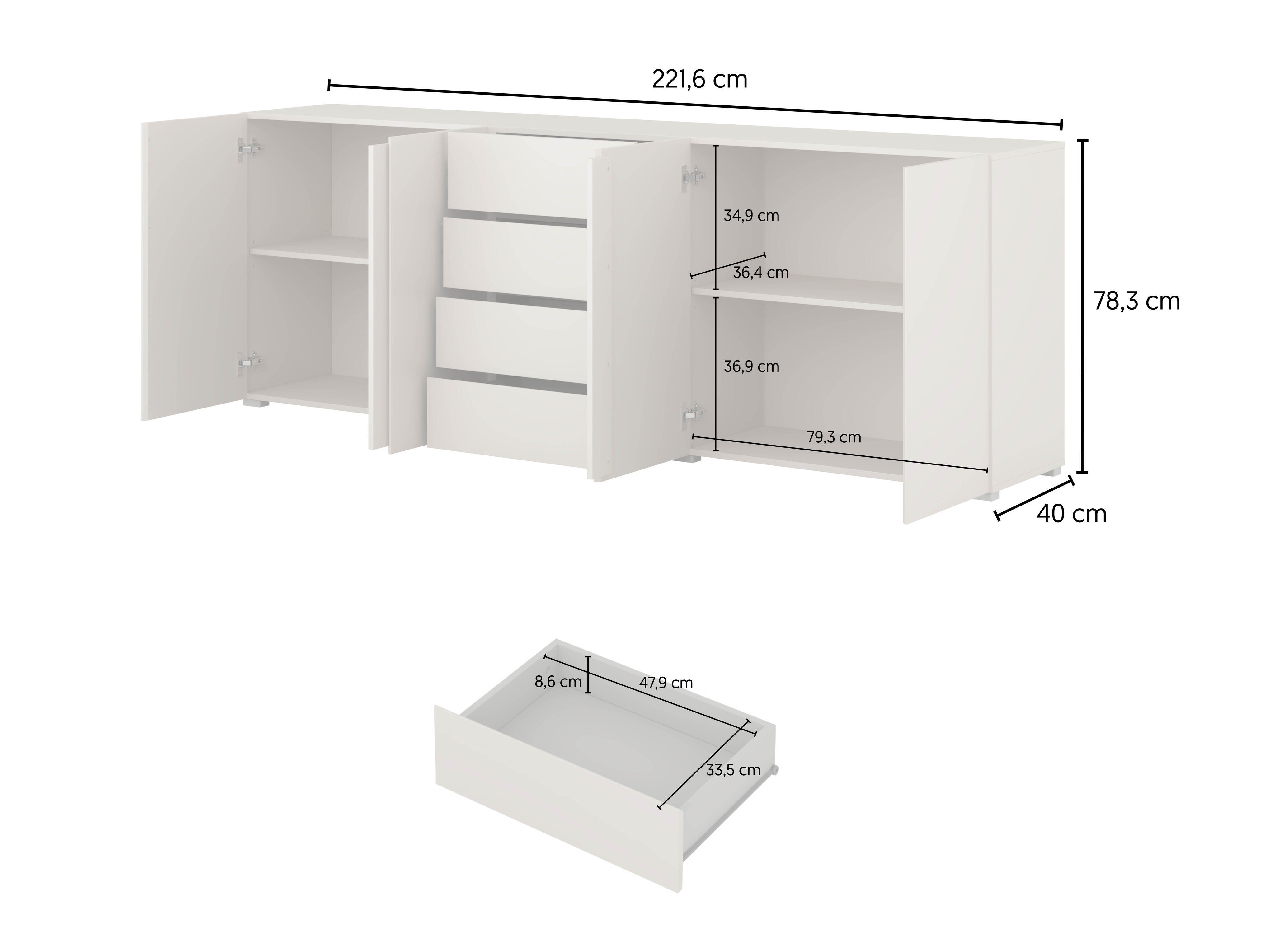 Cómoda Elbleve 105 (Blanco)