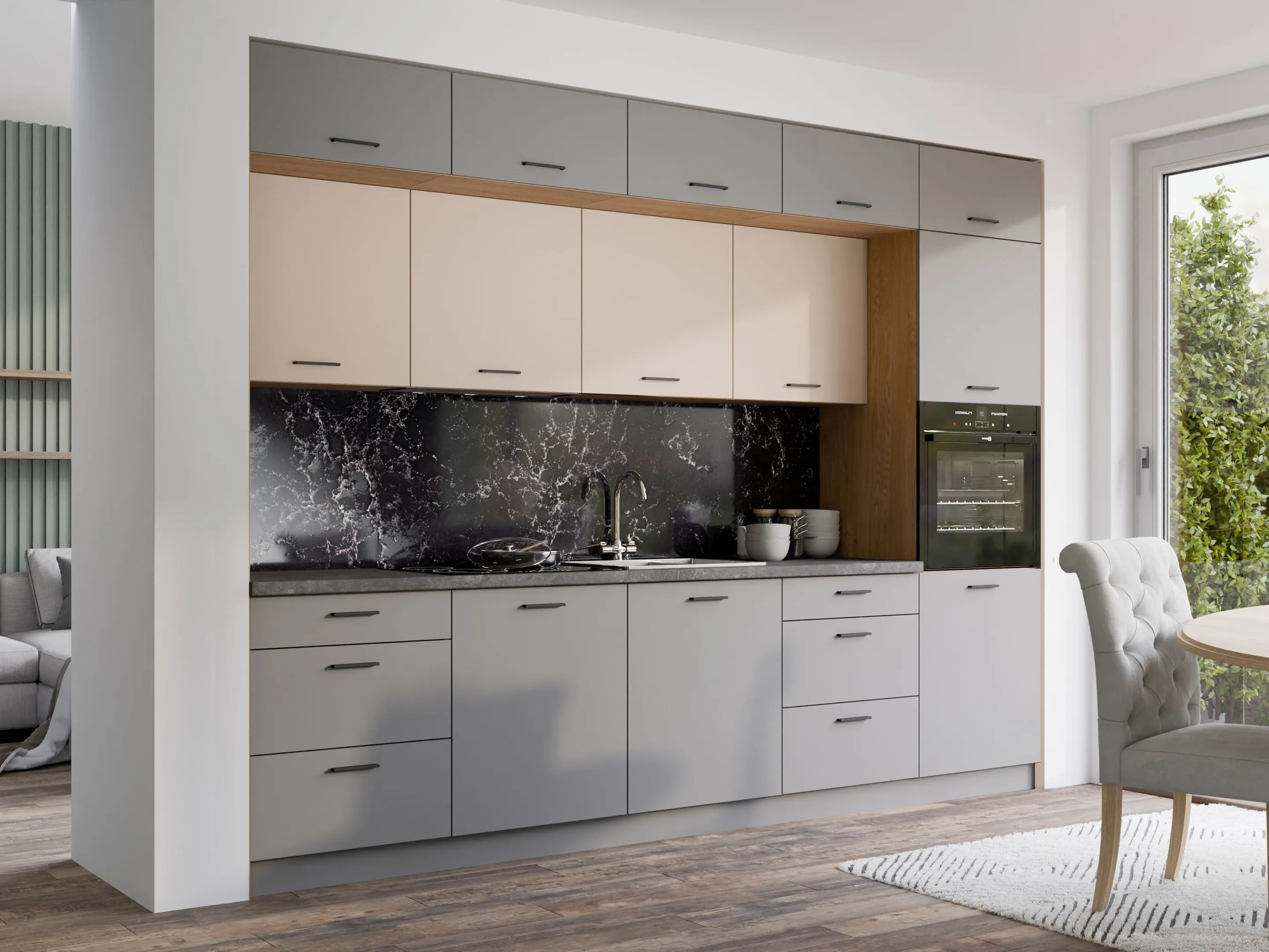 Conjunto de cocina modular Ati Cashmere Grey 100