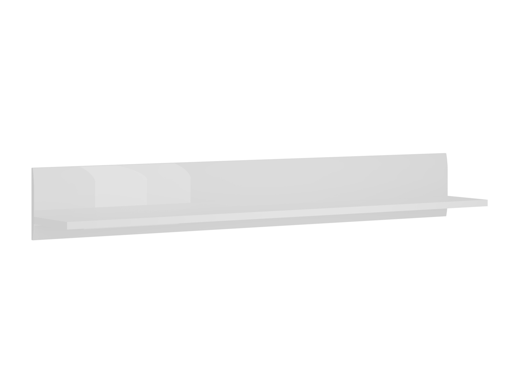 Estantería de pared Ophsalu 100 (Blanco + Blanco brillante)