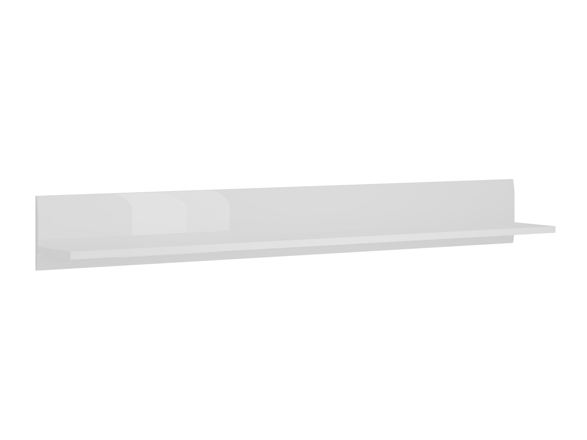 Estantería de pared Ophsalu 101 (Blanco + Blanco brillante)