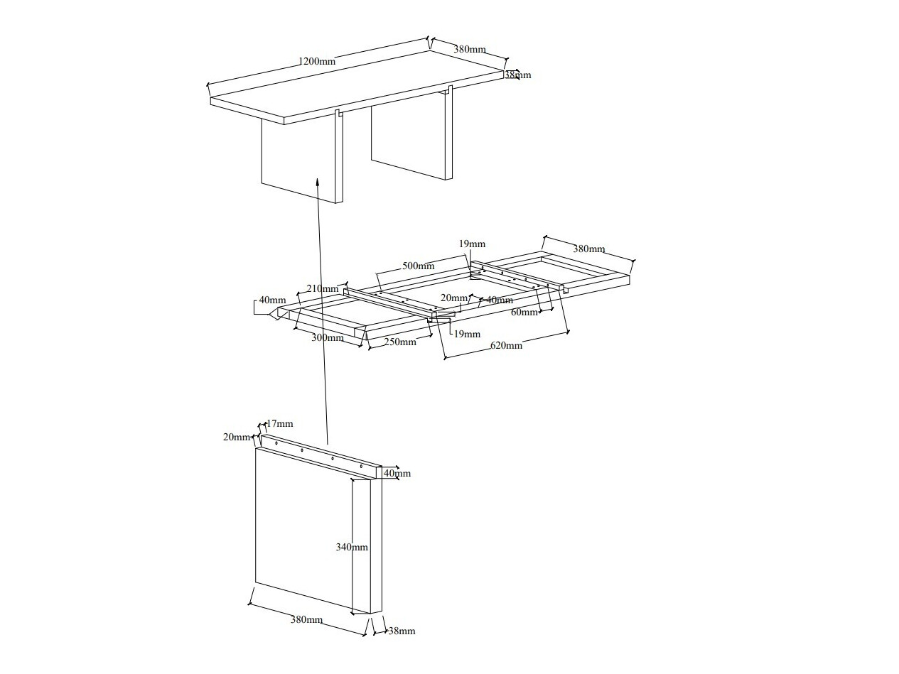 Mesa de centro Dallas 5351 (Negro)