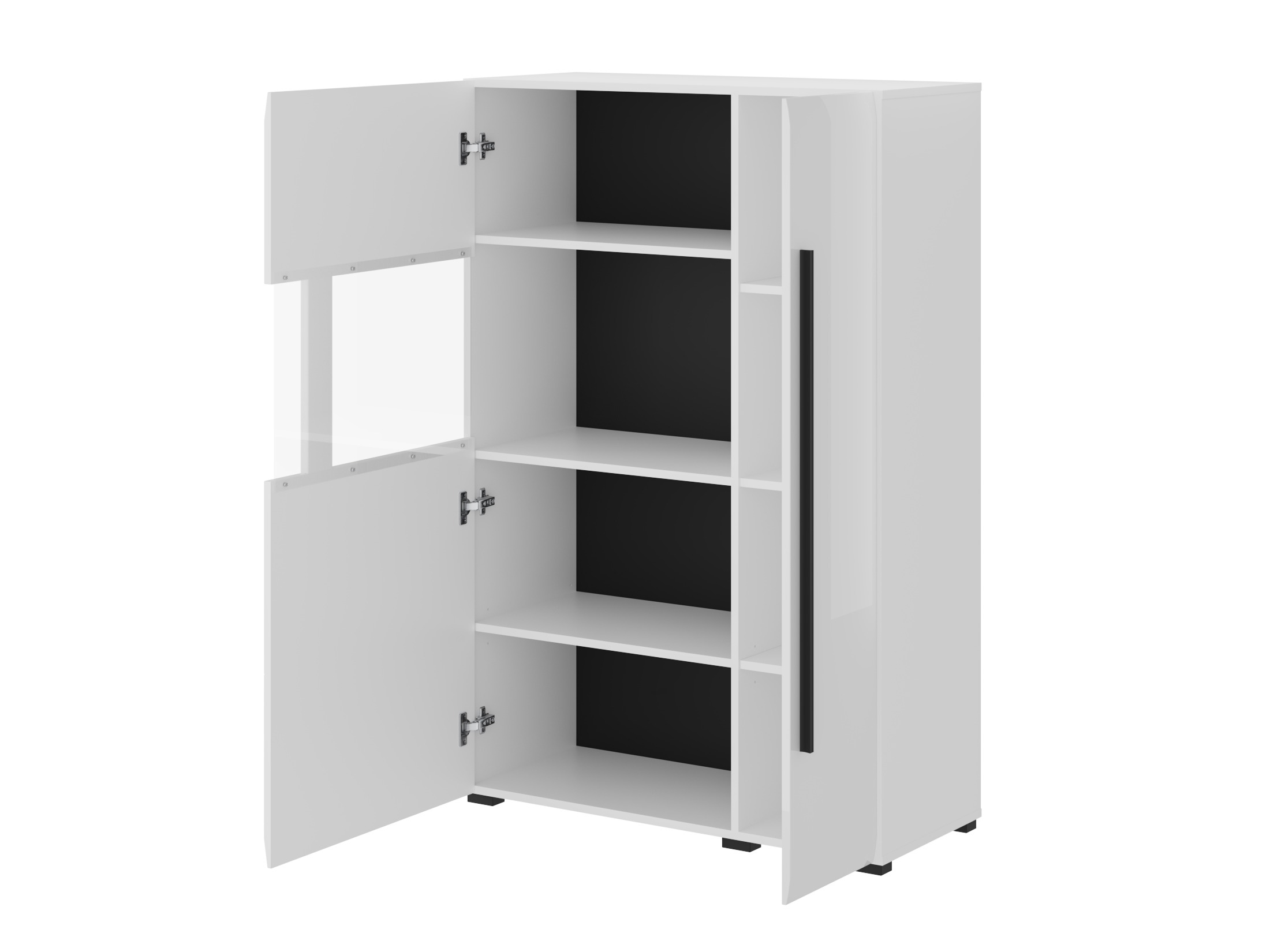 Conjunto de salón Ophsalu 111 (Blanco + Blanco brillante)