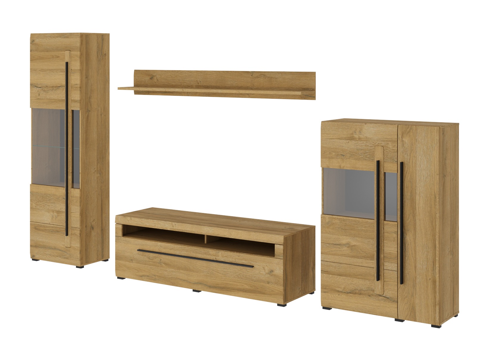 Conjunto de salón Ophsalu 111 (Roble nieto)