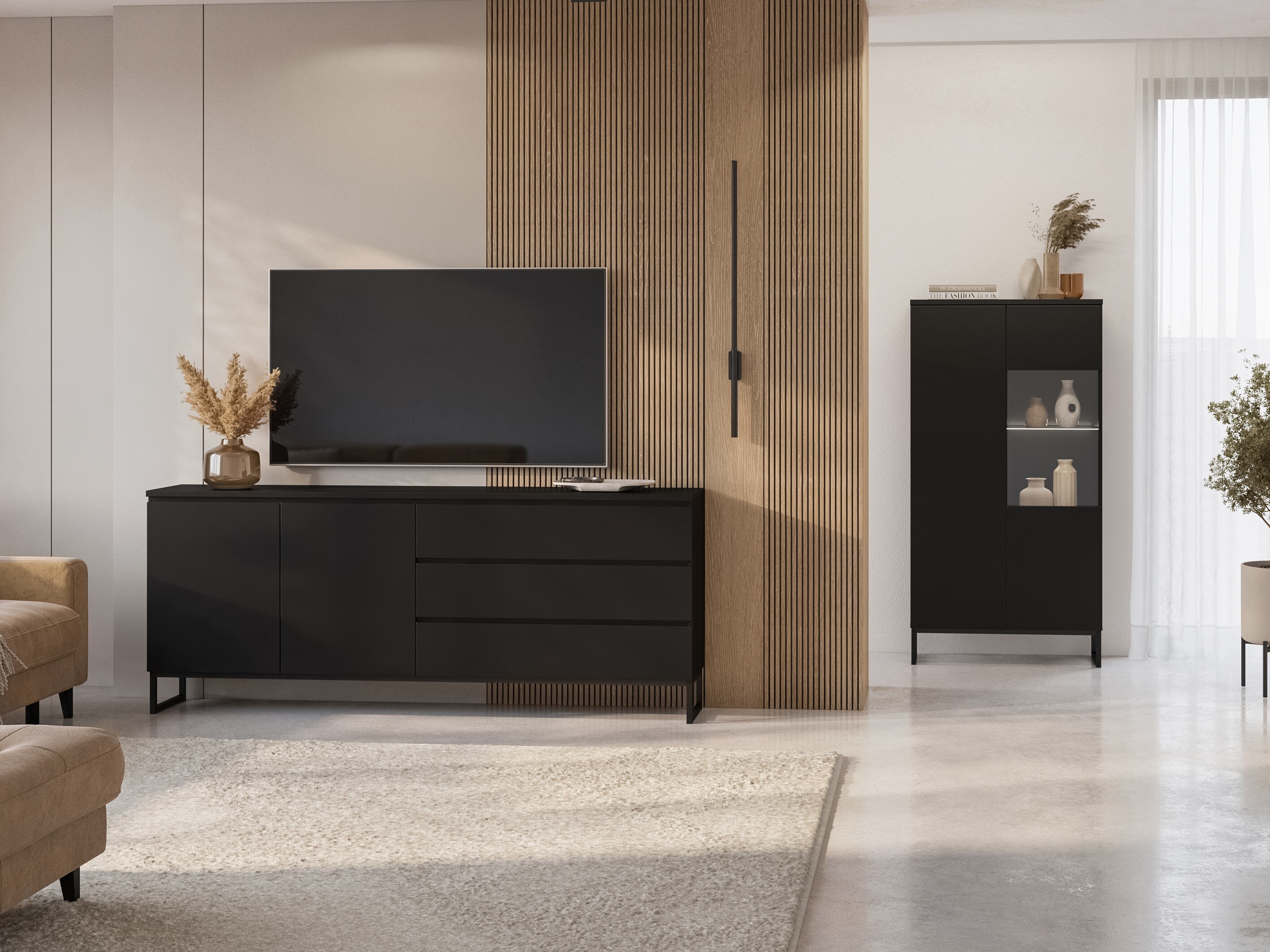 Conjunto de salón Velsora 107 (Negro)