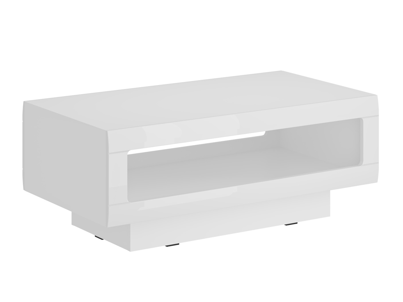 Mesa de centro Ophsalu 102 (Blanco + Blanco brillante)