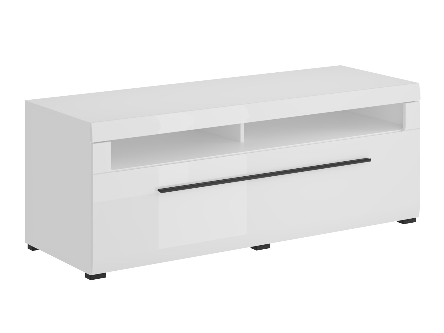 Mueble TV Ophsalu 103 (Blanco + Blanco brillante)