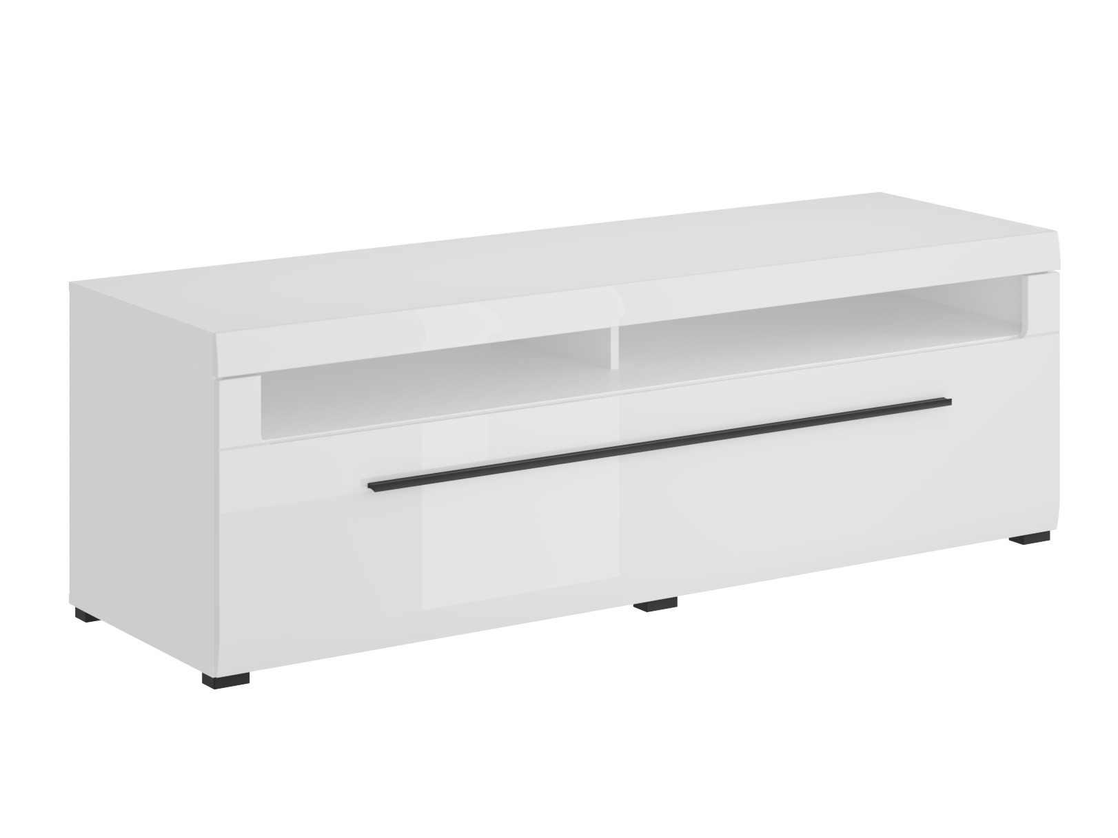 Mueble TV Ophsalu 104 (Blanco + Blanco brillante)
