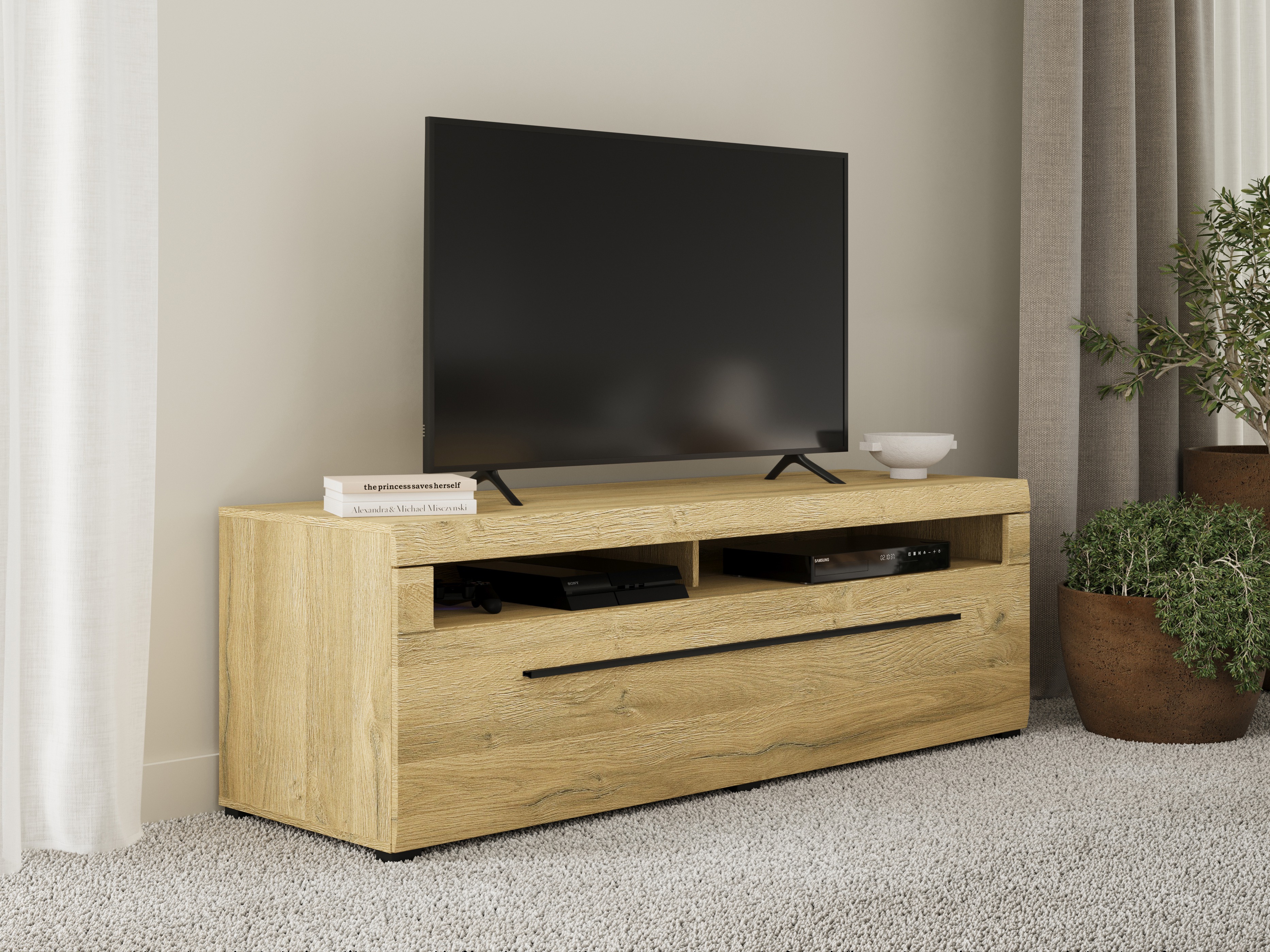 Mueble TV Ophsalu 104 (Roble nieto)