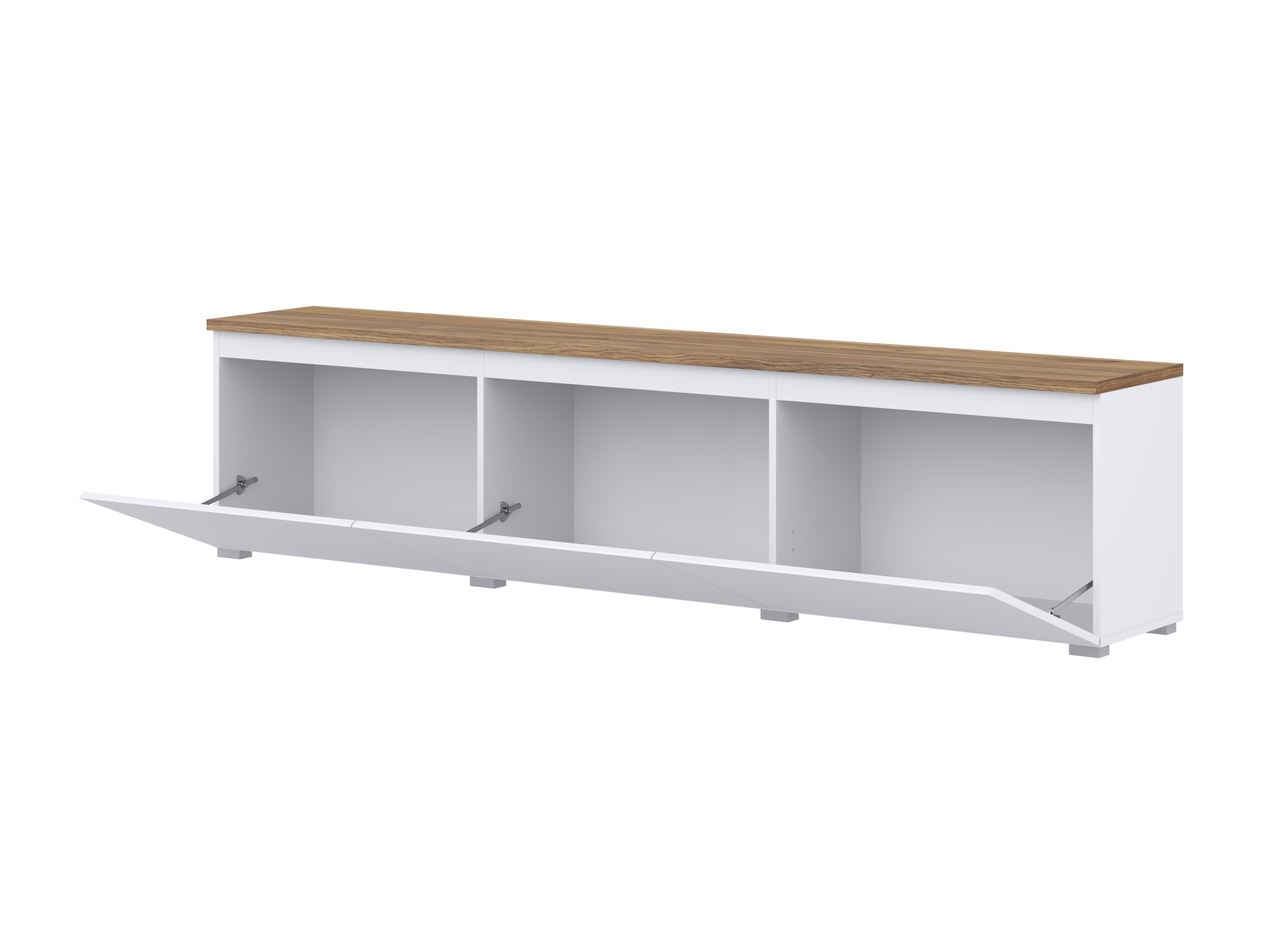 Mueble TV Baletu 113 (Blanco + Roble)