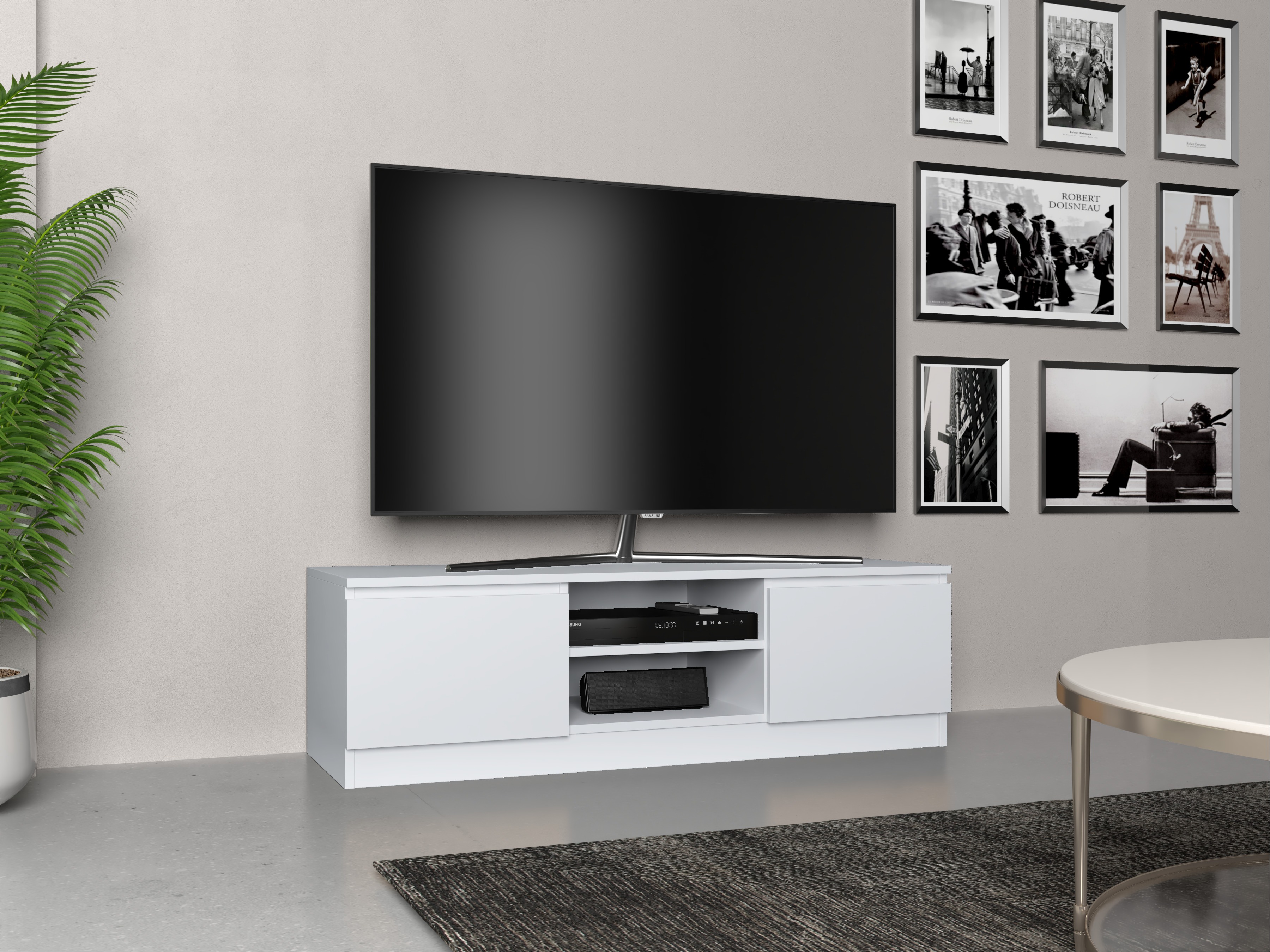 Mueble TV Elbvelu 123 (Blanco)