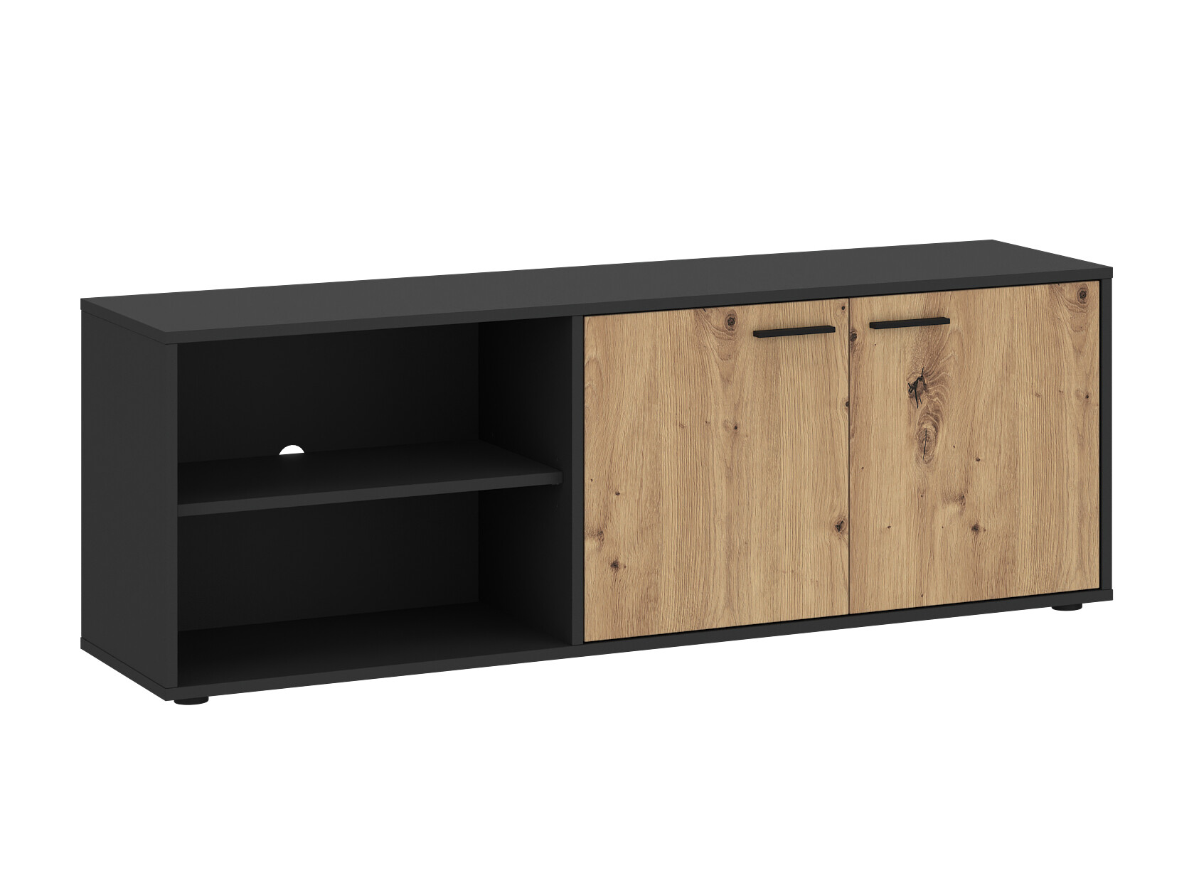 Mueble TV Ontario 245 (Antracita + Roble Artisan)