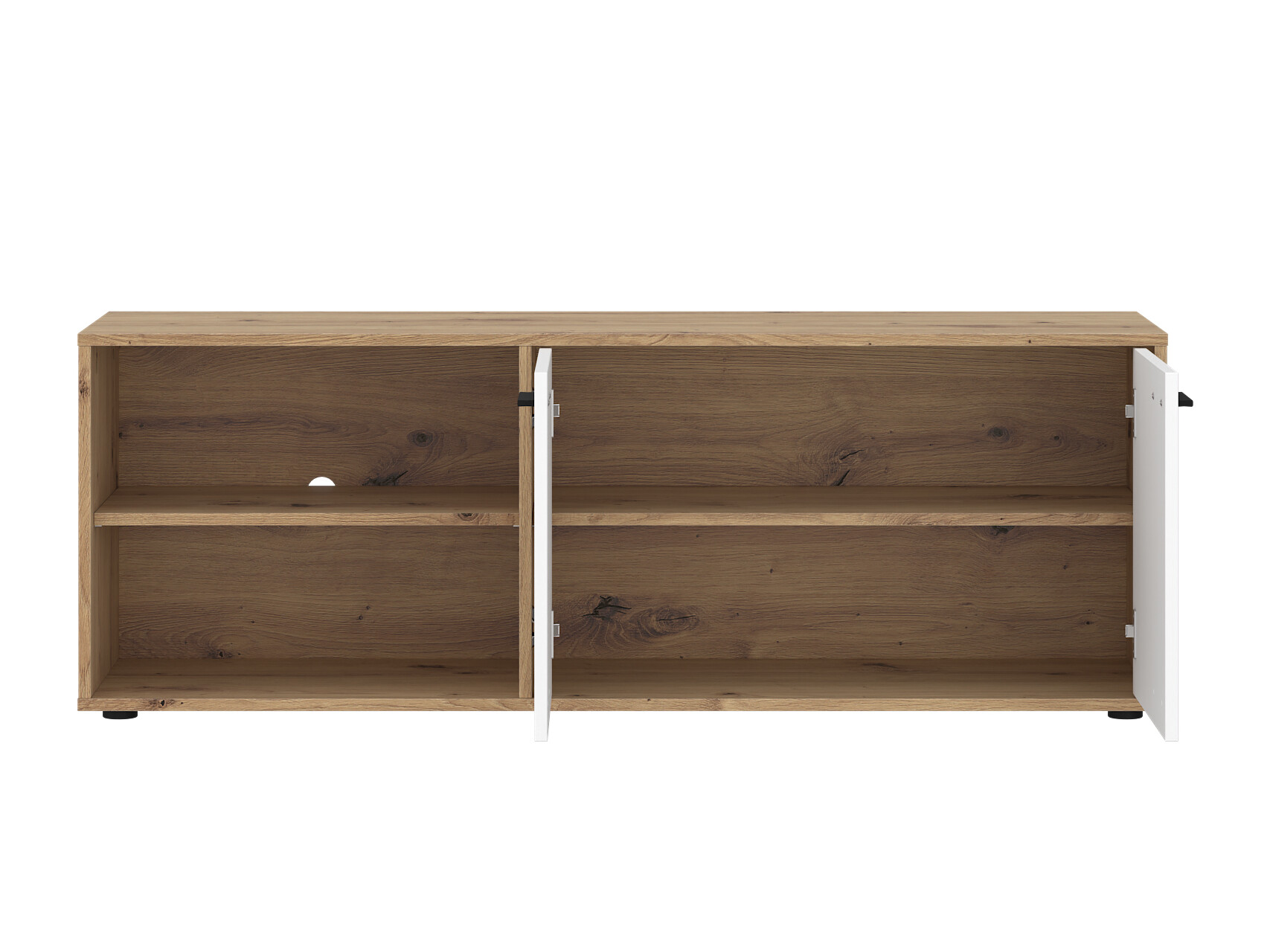 Mueble TV Ontario 245 (Blanco + Roble Artisan)
