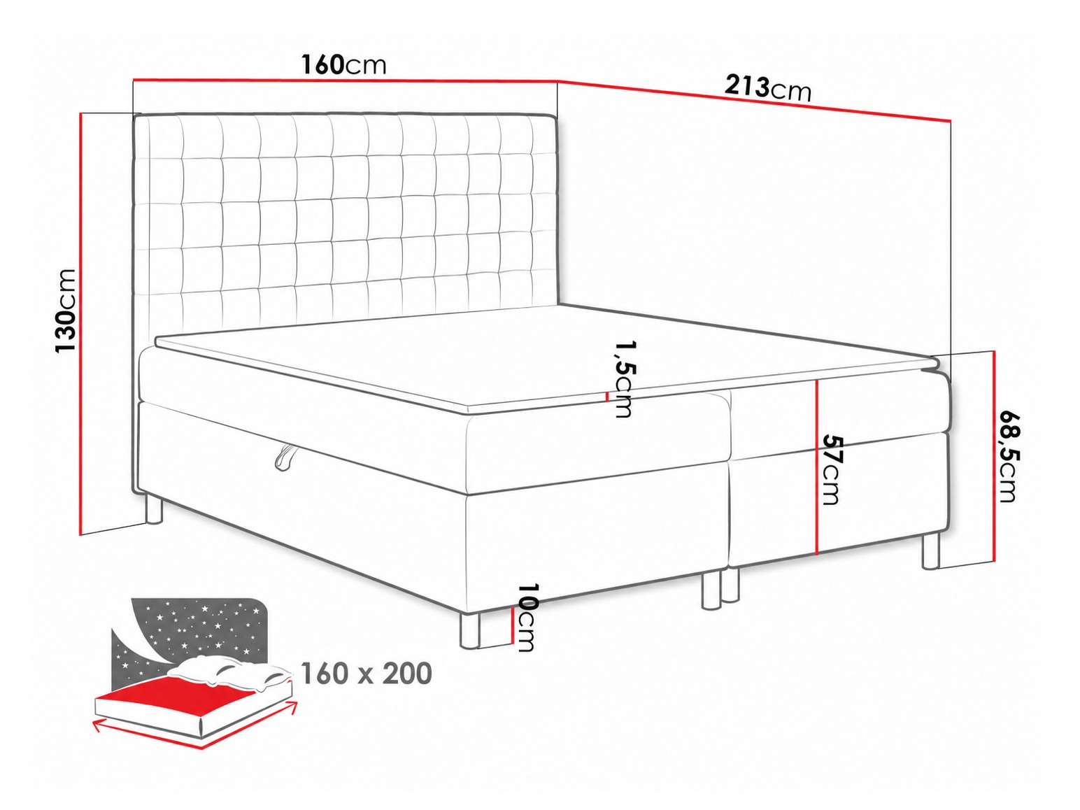Cama continental Panis (Bristol 2447)