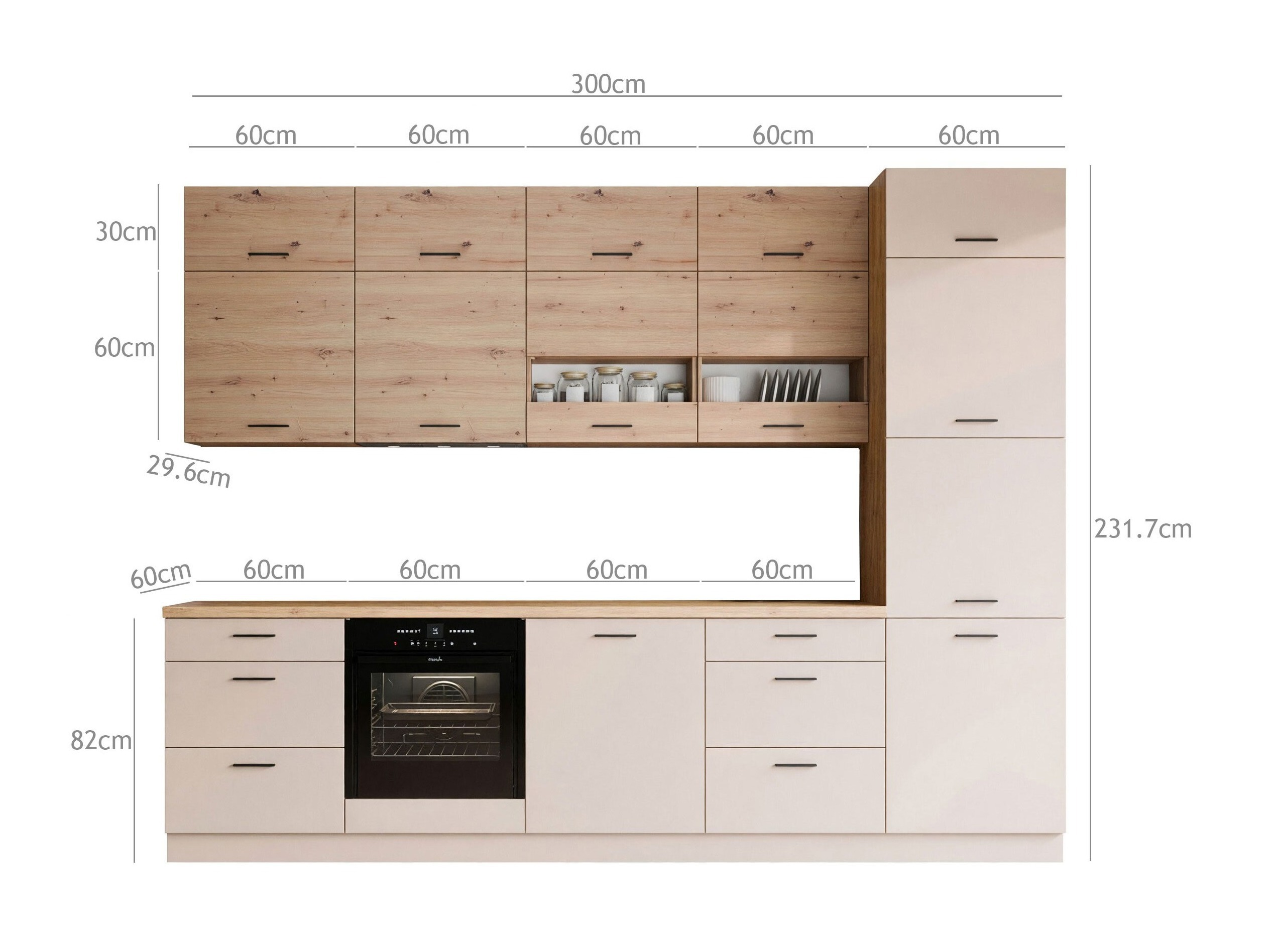 Conjunto de cocina modular Ati Cahsmere Artisan 100