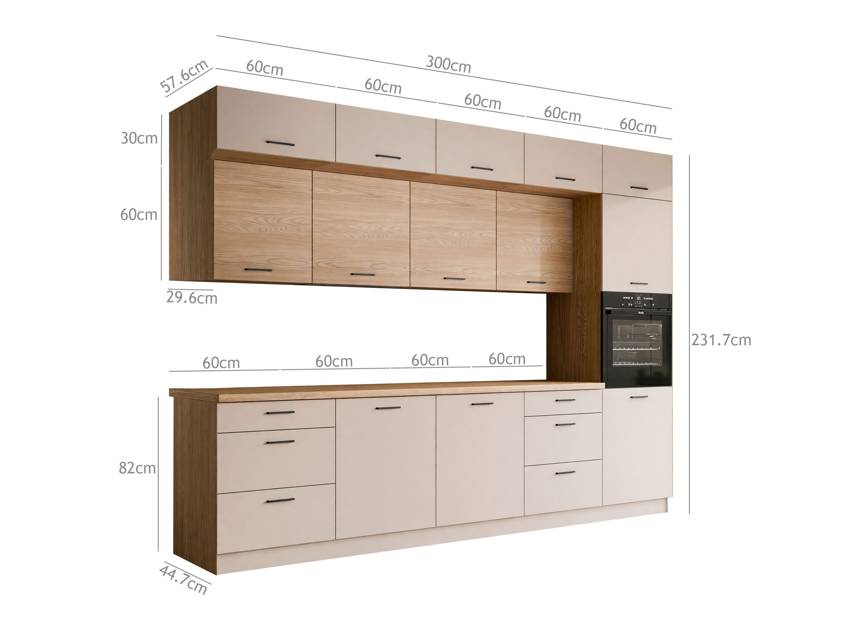 Conjunto de cocina modular Ati Cashmere Torro 100