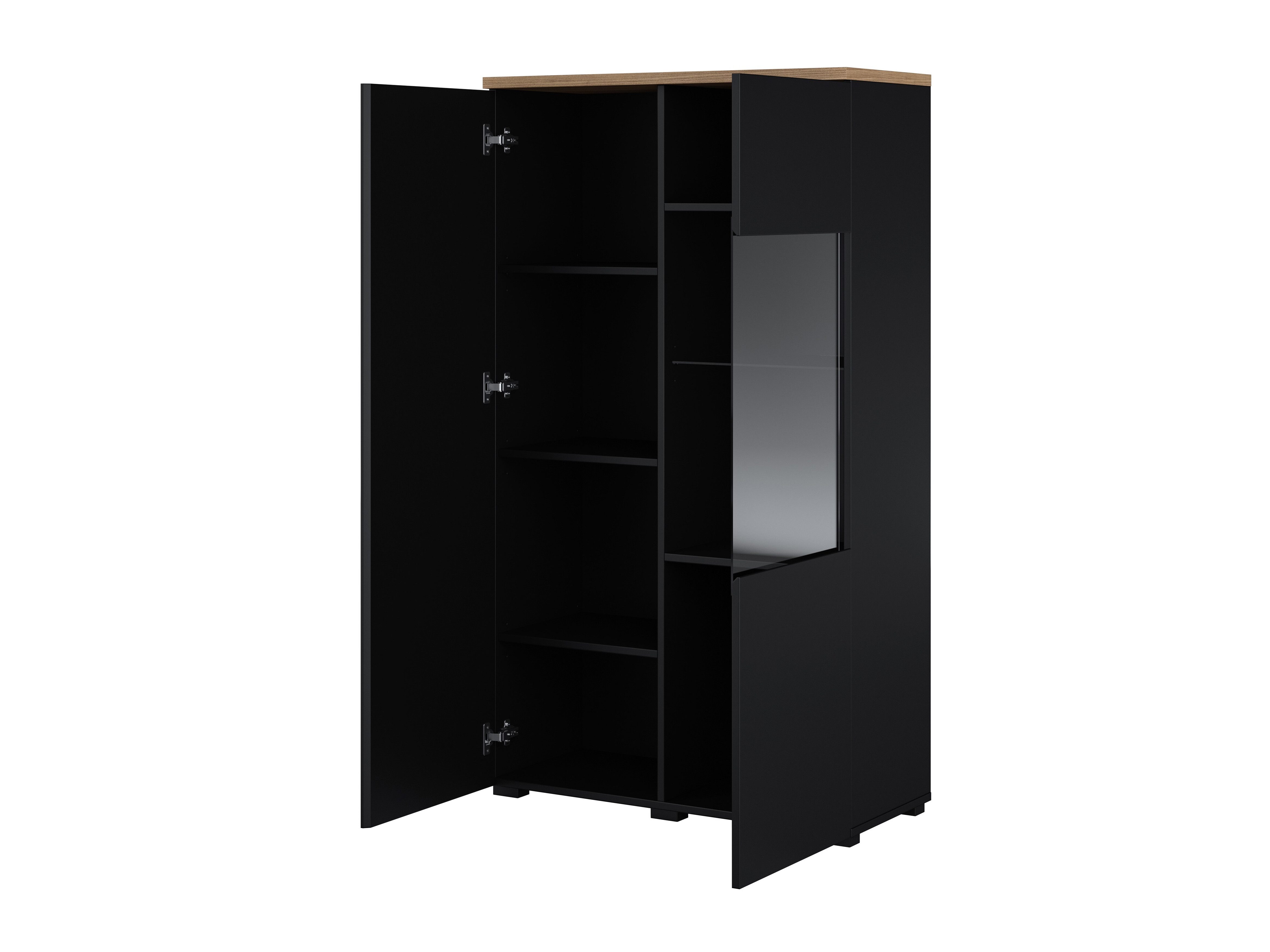Conjunto de salón Baletu 114 (Negro + Roble)