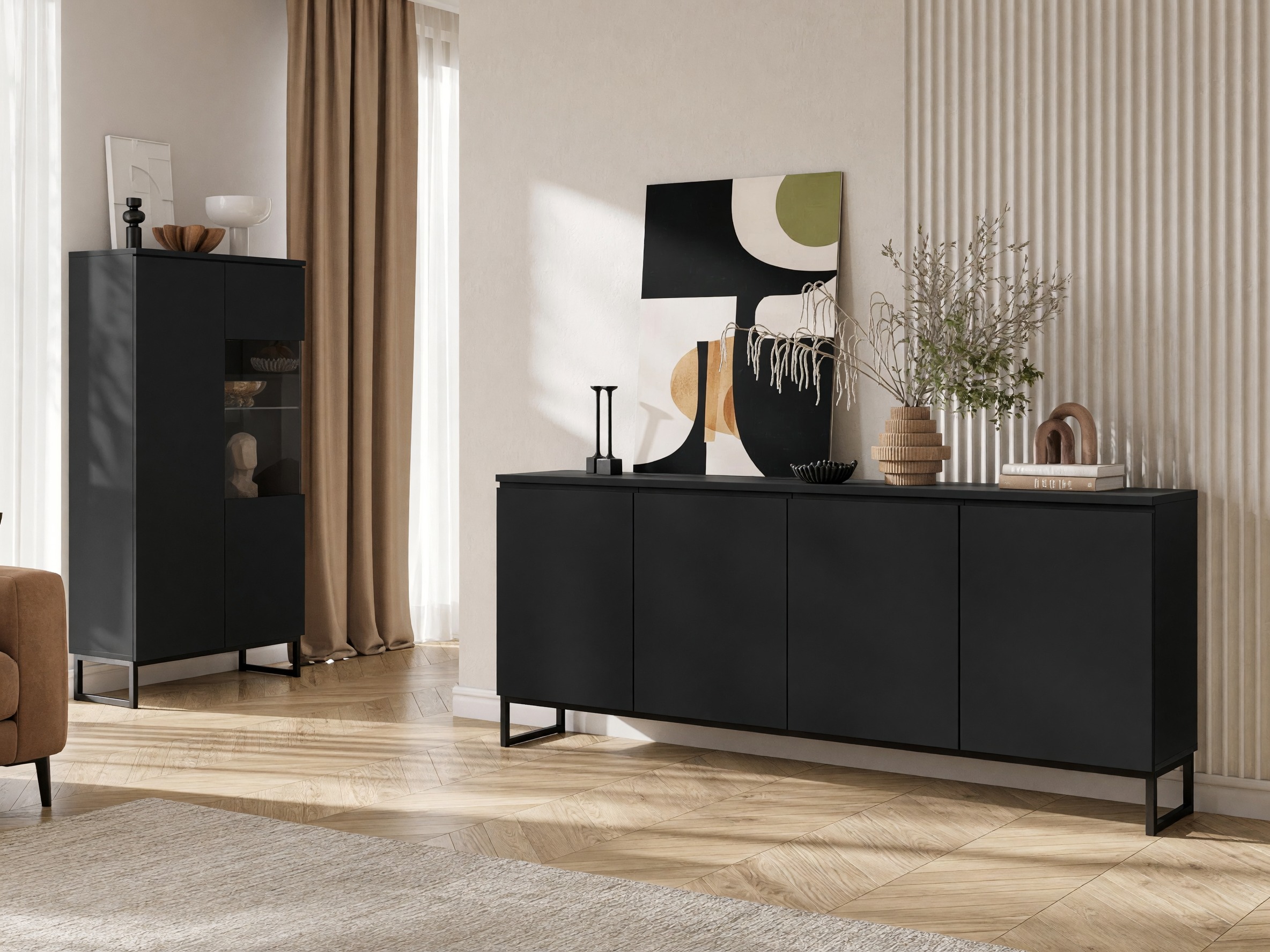 Conjunto de salón Velsora 108 (Negro)