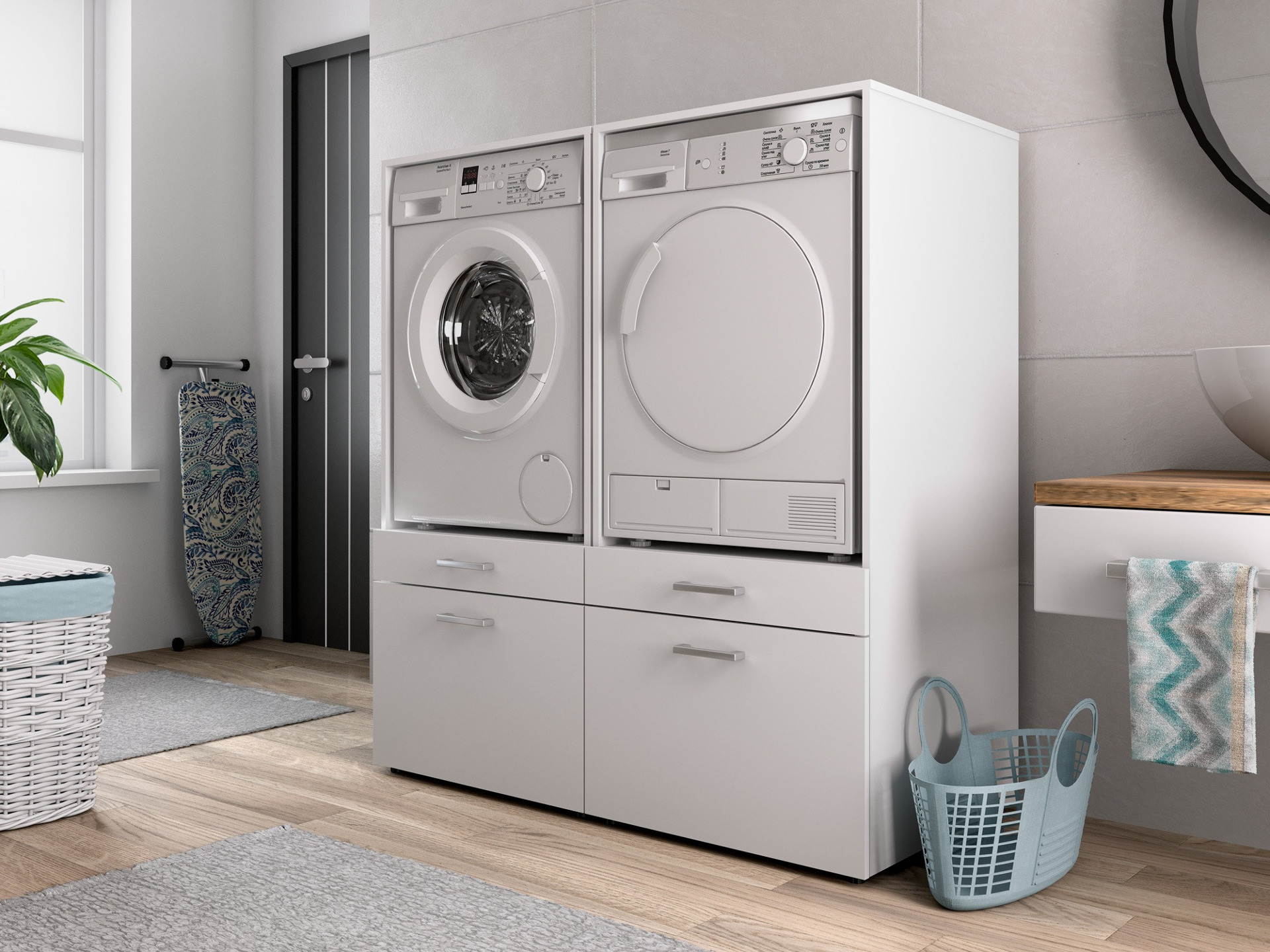 Conjunto de mueble de baño Novdele 105 (Blanco)