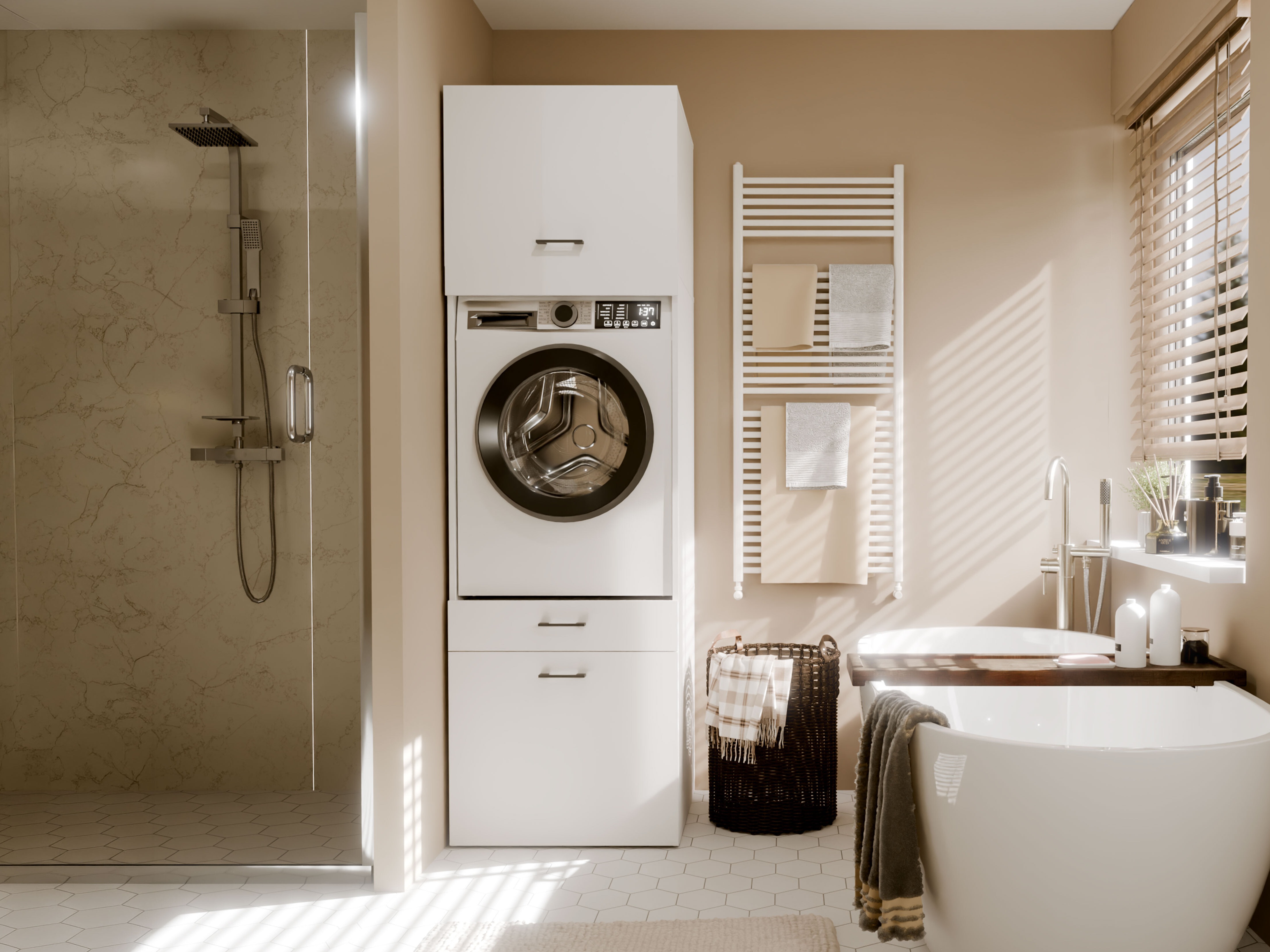 Estantería para baño Balelbo 116 (Blanco)