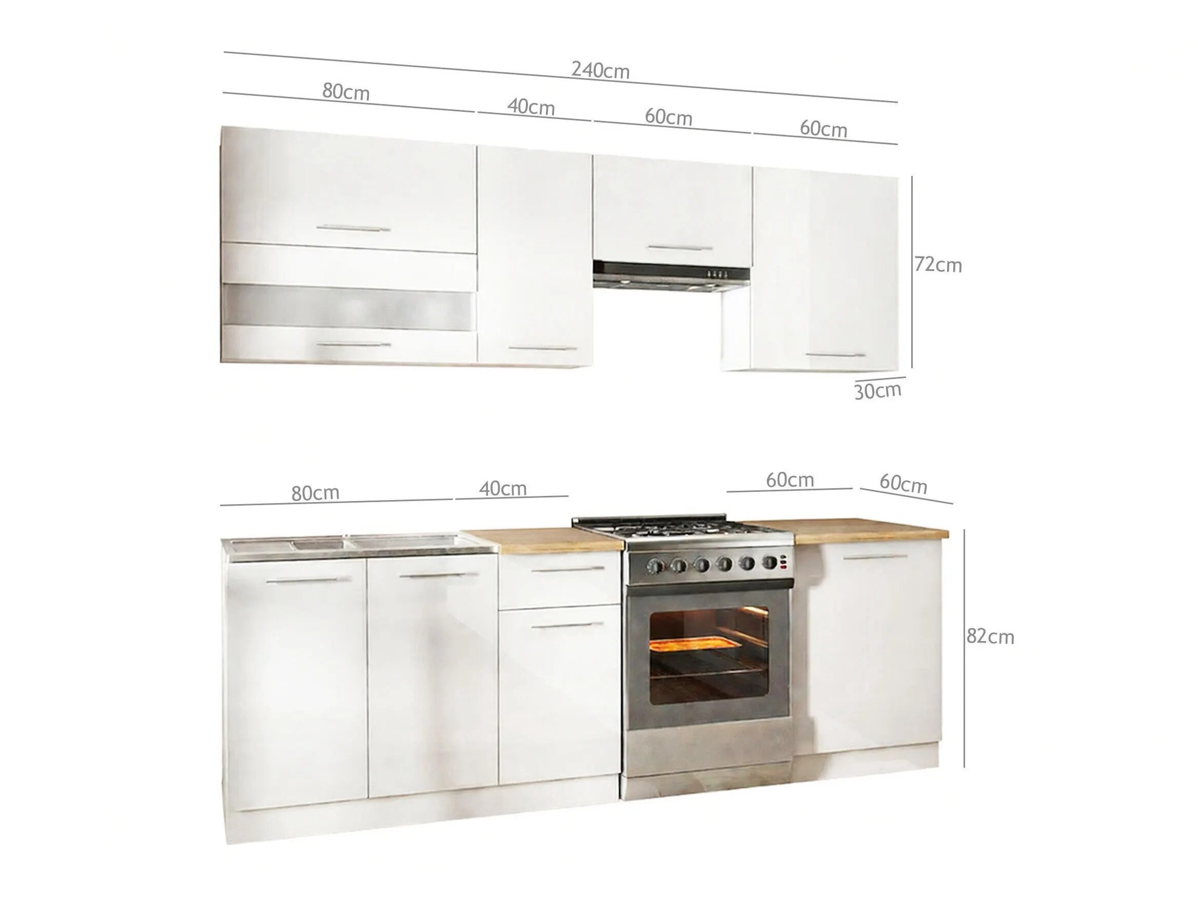 Conjunto de cocina modular Tiffa Mix 106