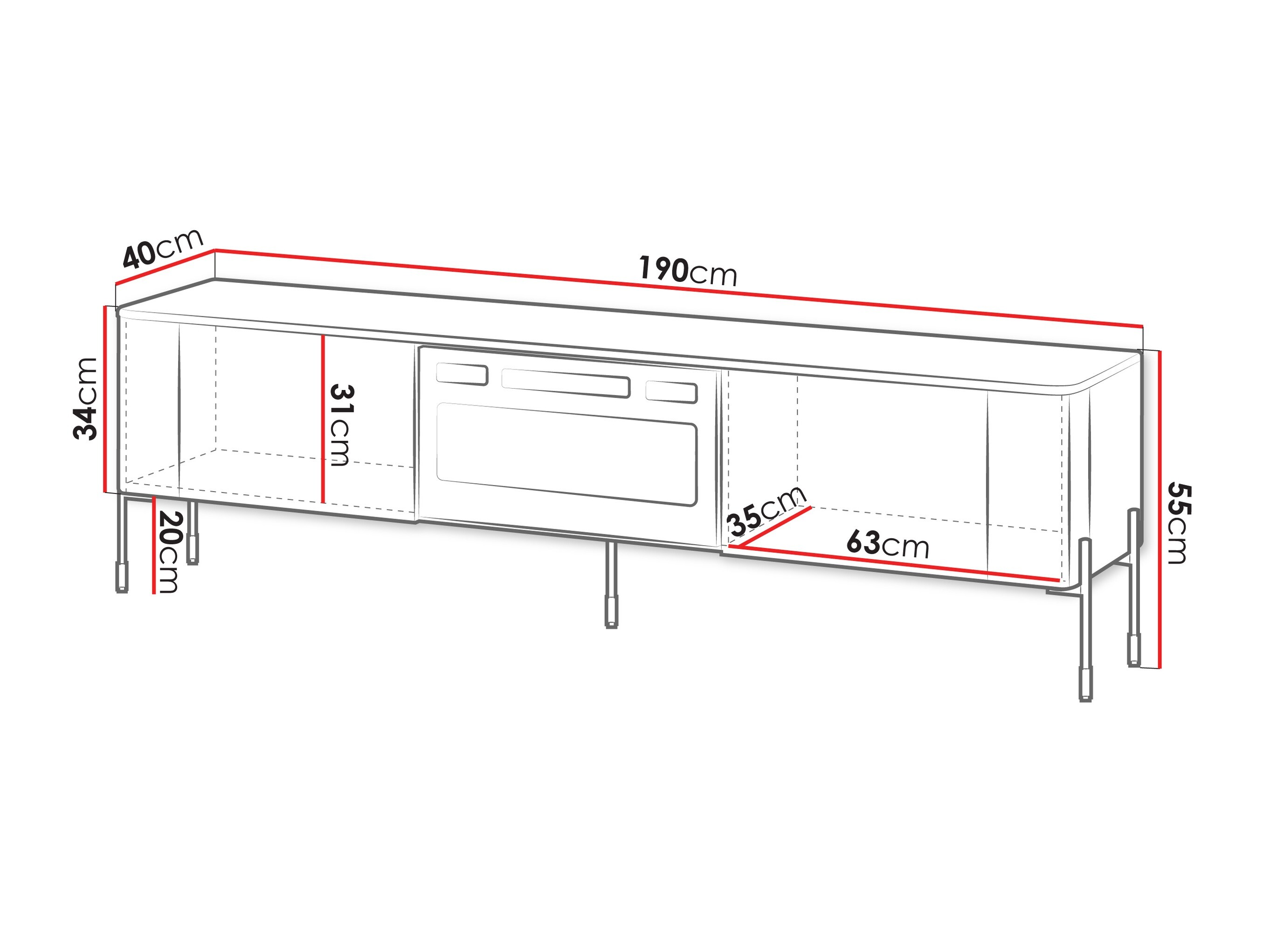 Mueble TV Mavnue 105 (Negro)