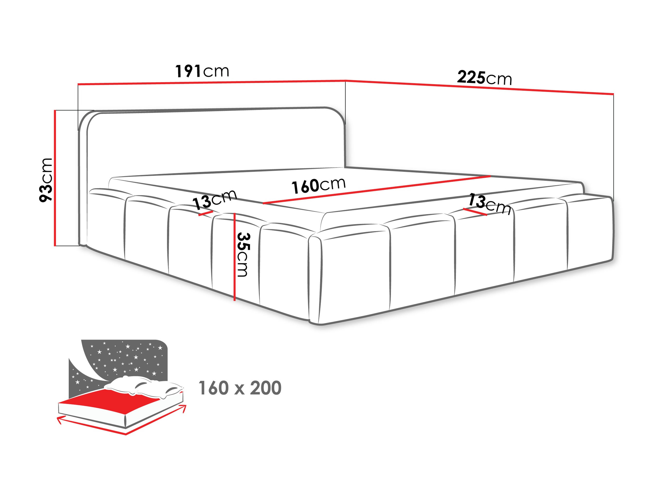 Cama TrendyNest 135 (Lambi 01)
