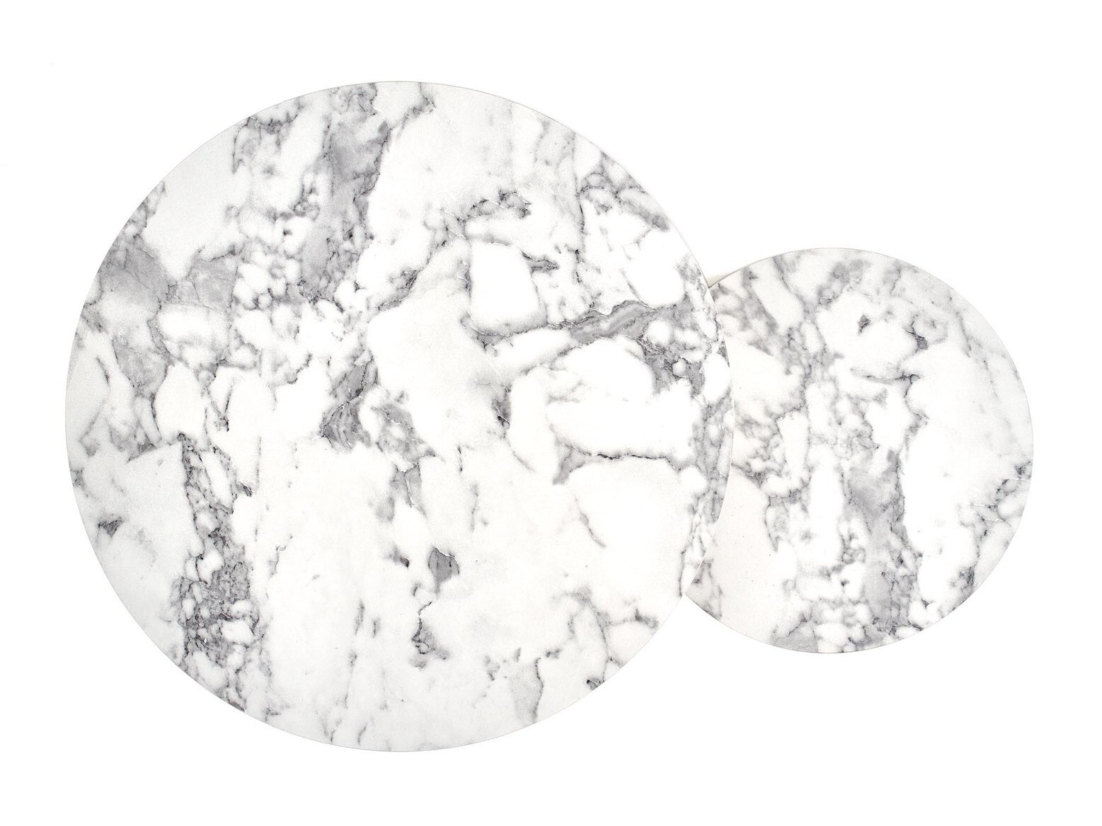 Conjunto mesa de centro Houston 2213 (Mármol blanco + Dorado)