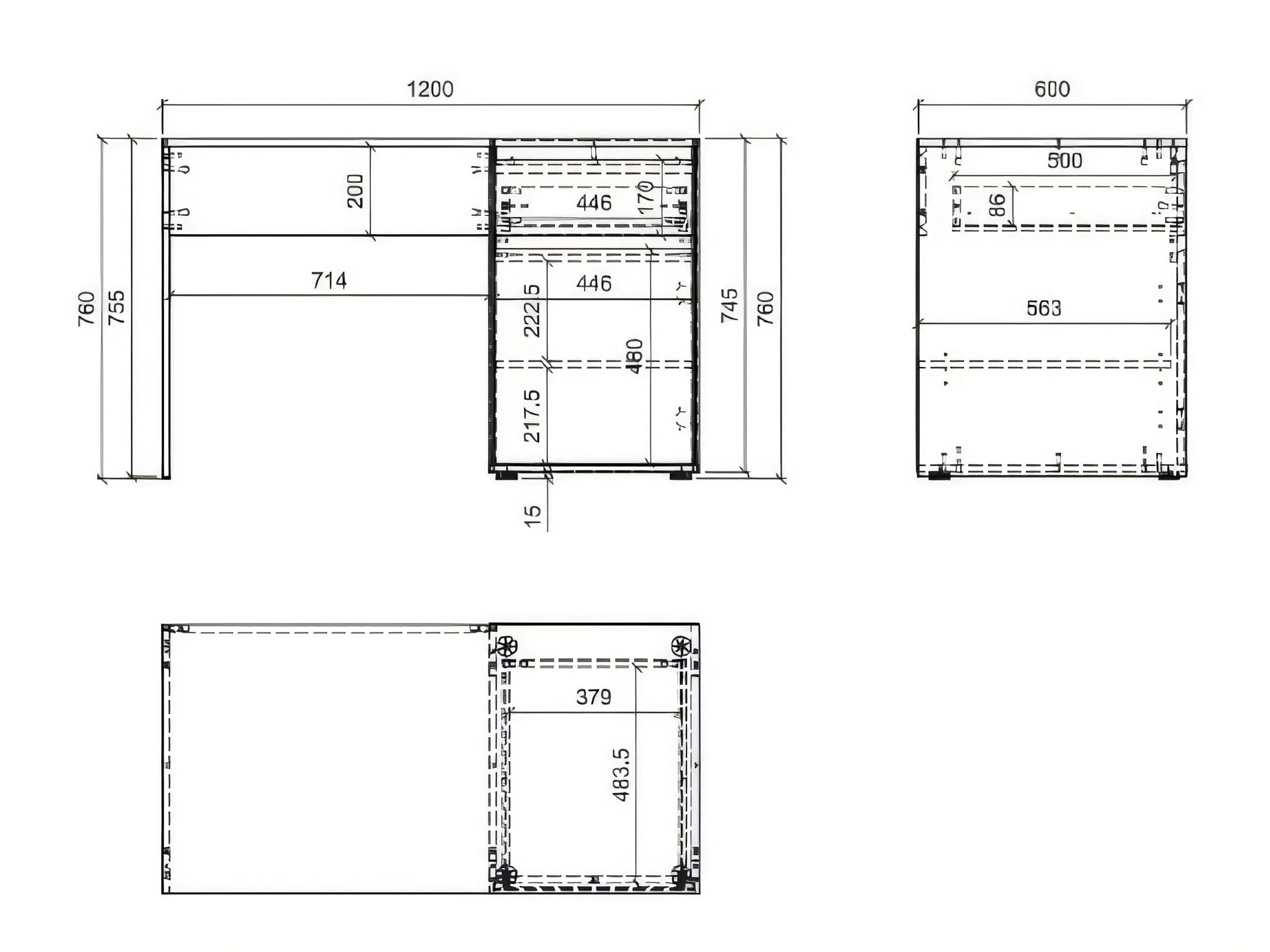 Mesa de oficina Elbteni 105