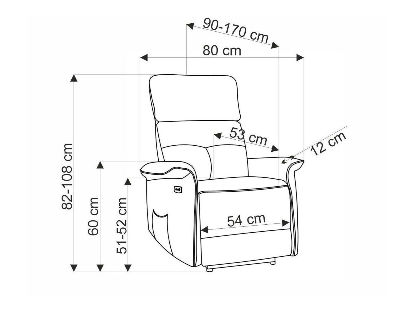 Sillón reclinable Houston 1543 (Bluvel 28)