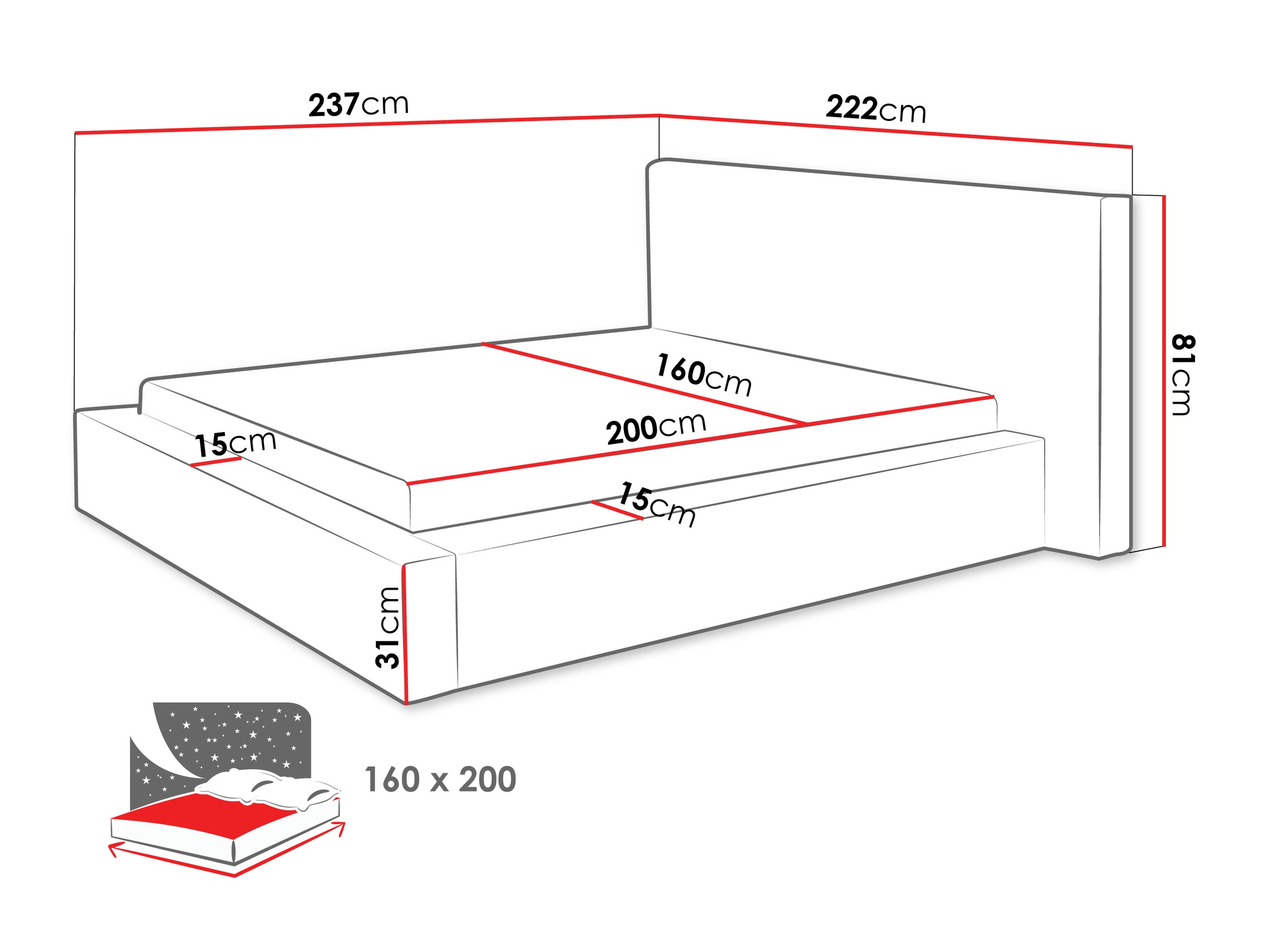 Cama TrendyNest 136 (Lumo 65)