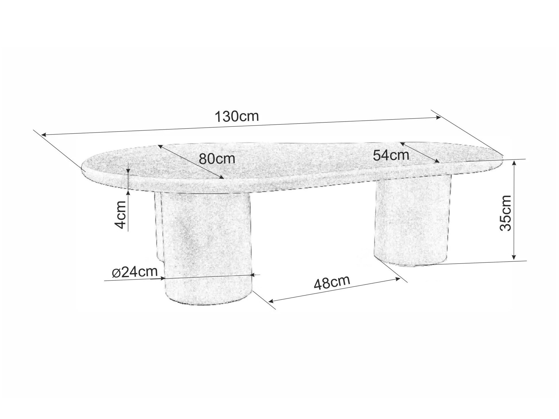 Mesa de centro Detroit 1060 (Gris claro)
