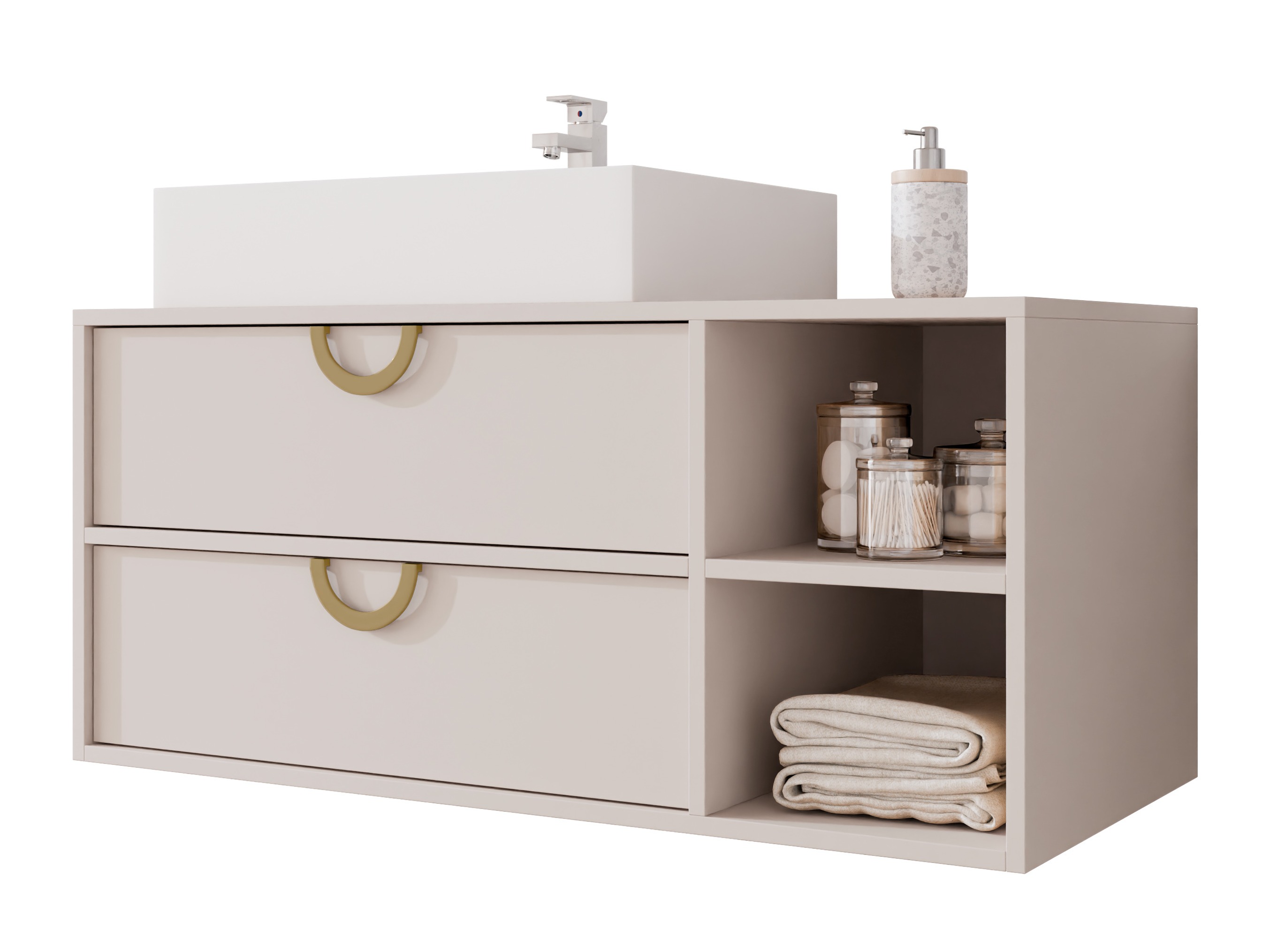Armario de baño colgante para lavabo Sodalis (Cachemira)