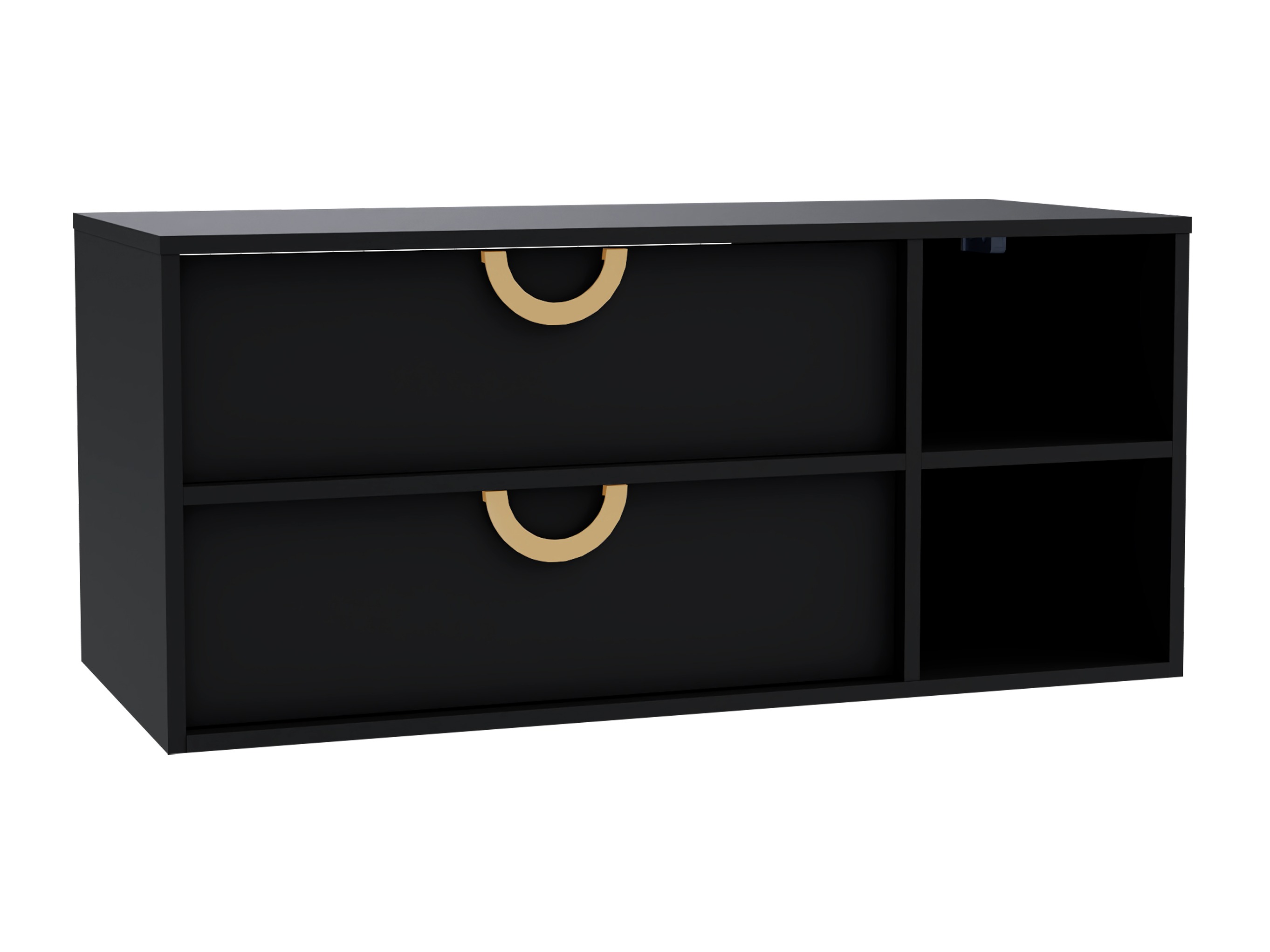 Armario de baño colgante para lavabo Sodalis (Negro)