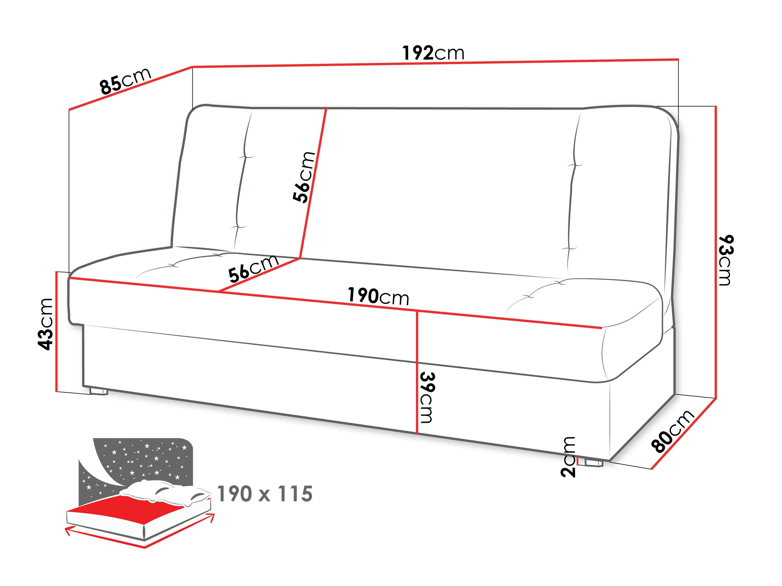 Sofá cama Sapies (Lawa 01)