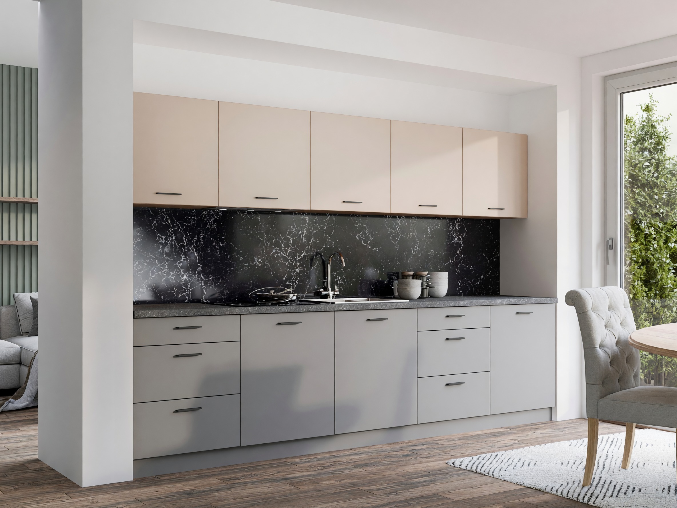 Conjunto de cocina modular Ati Cashmere Grey 101