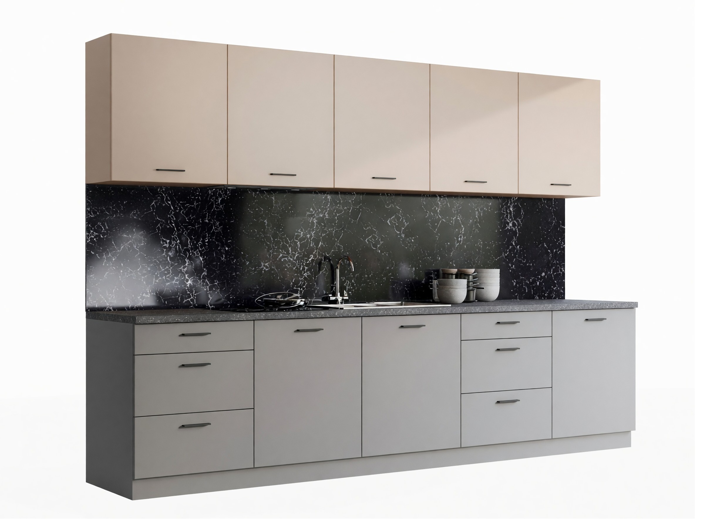 Conjunto de cocina modular Ati Cashmere Grey 101
