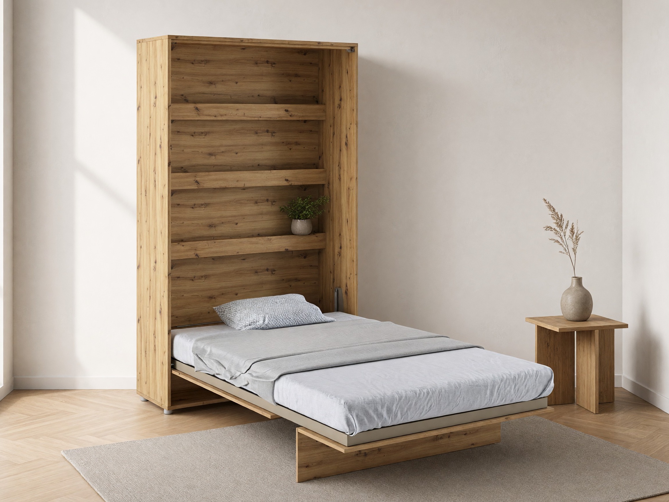 Cama plegable Concept Lenart (Roble Artisan)