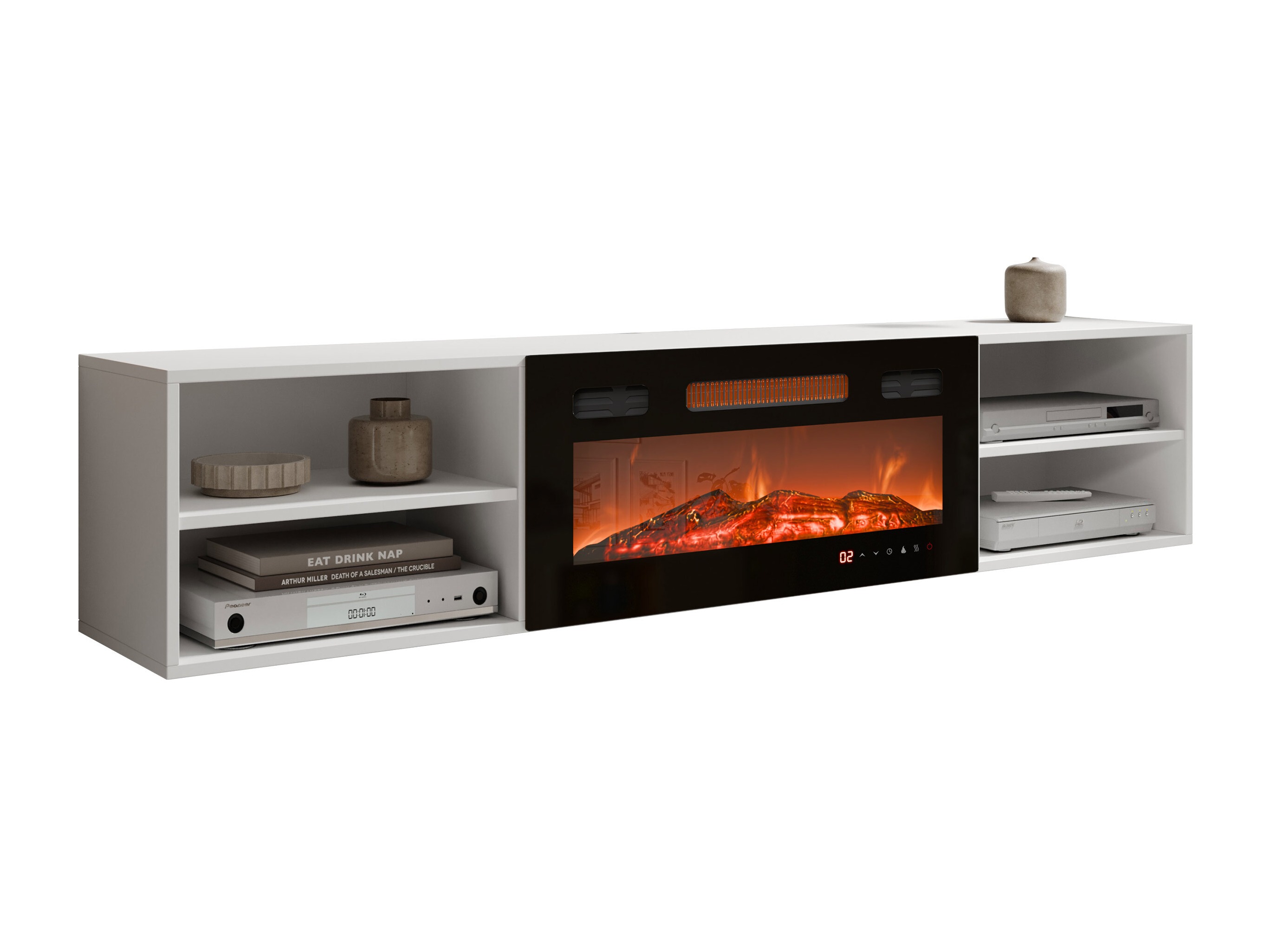 Mueble TV Charlotte 190 (Blanco + Negro)