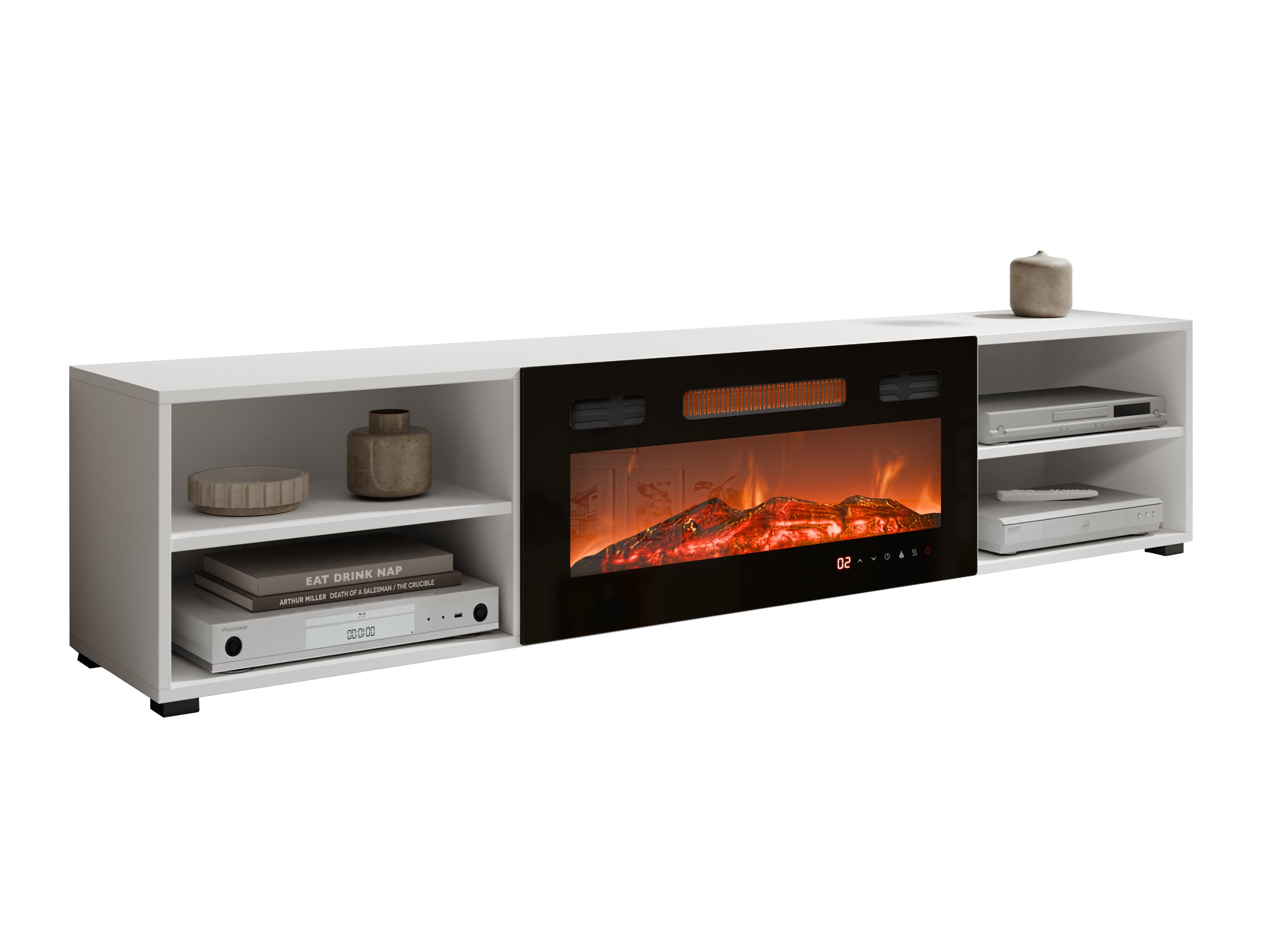 Mueble TV Charlotte 190 (Blanco + Negro)