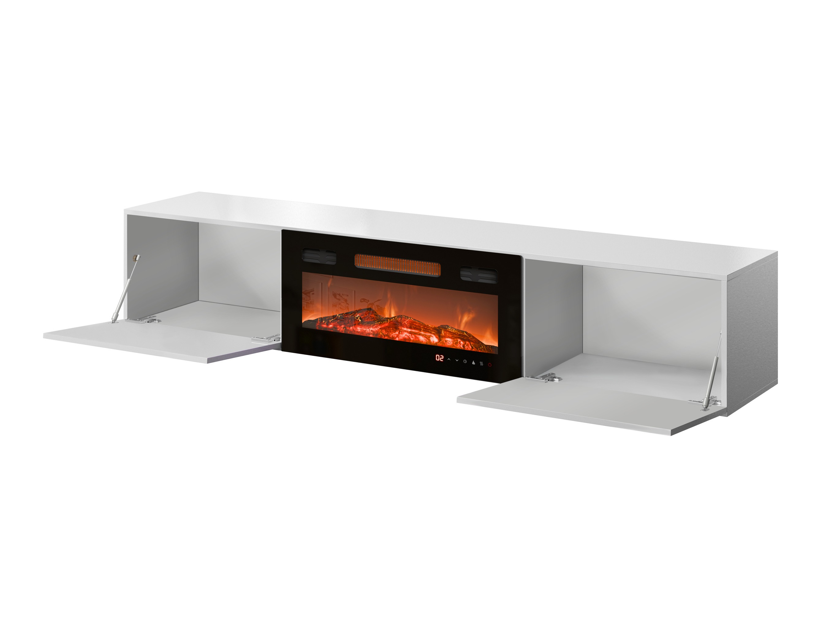 Mueble TV Imago I (Blanco + Blanco brillante)