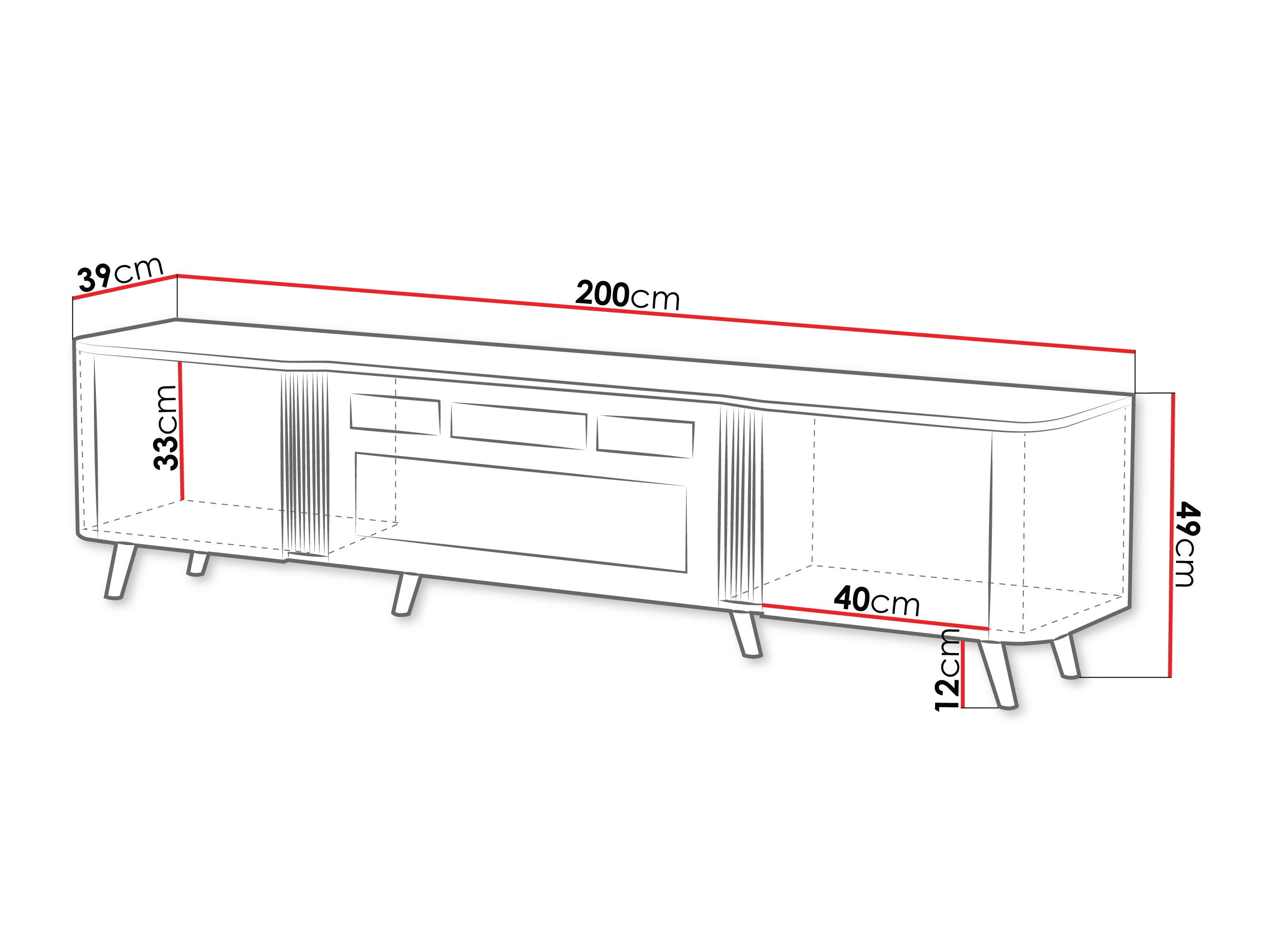 Mueble TV Modus (Cachemira + Negro)