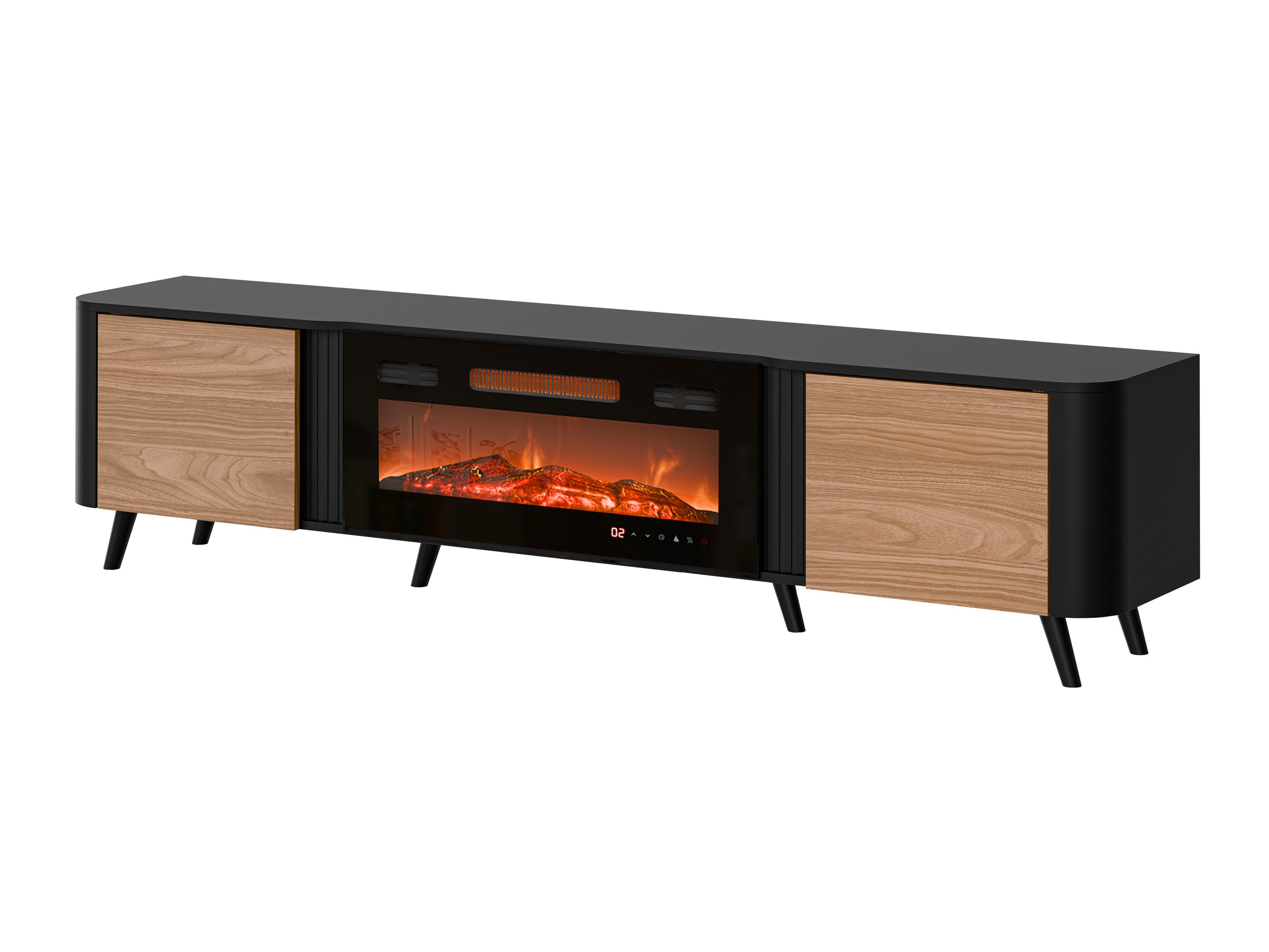 Mueble TV Modus (Negro + Nogal)